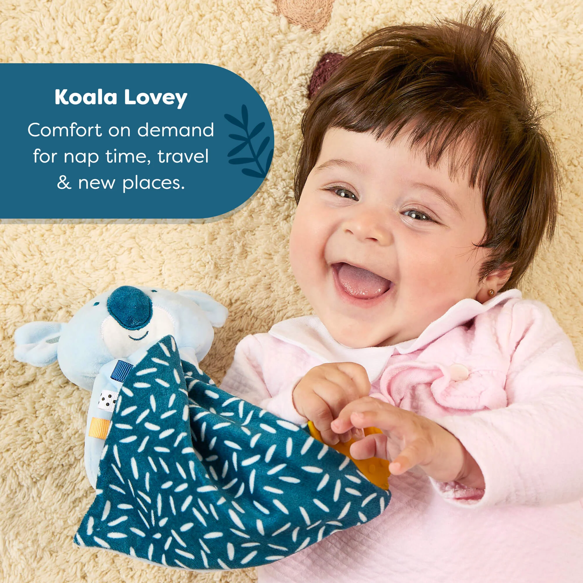 Miniland Koala Baby Gift Set with Soft Lovey and Rattle