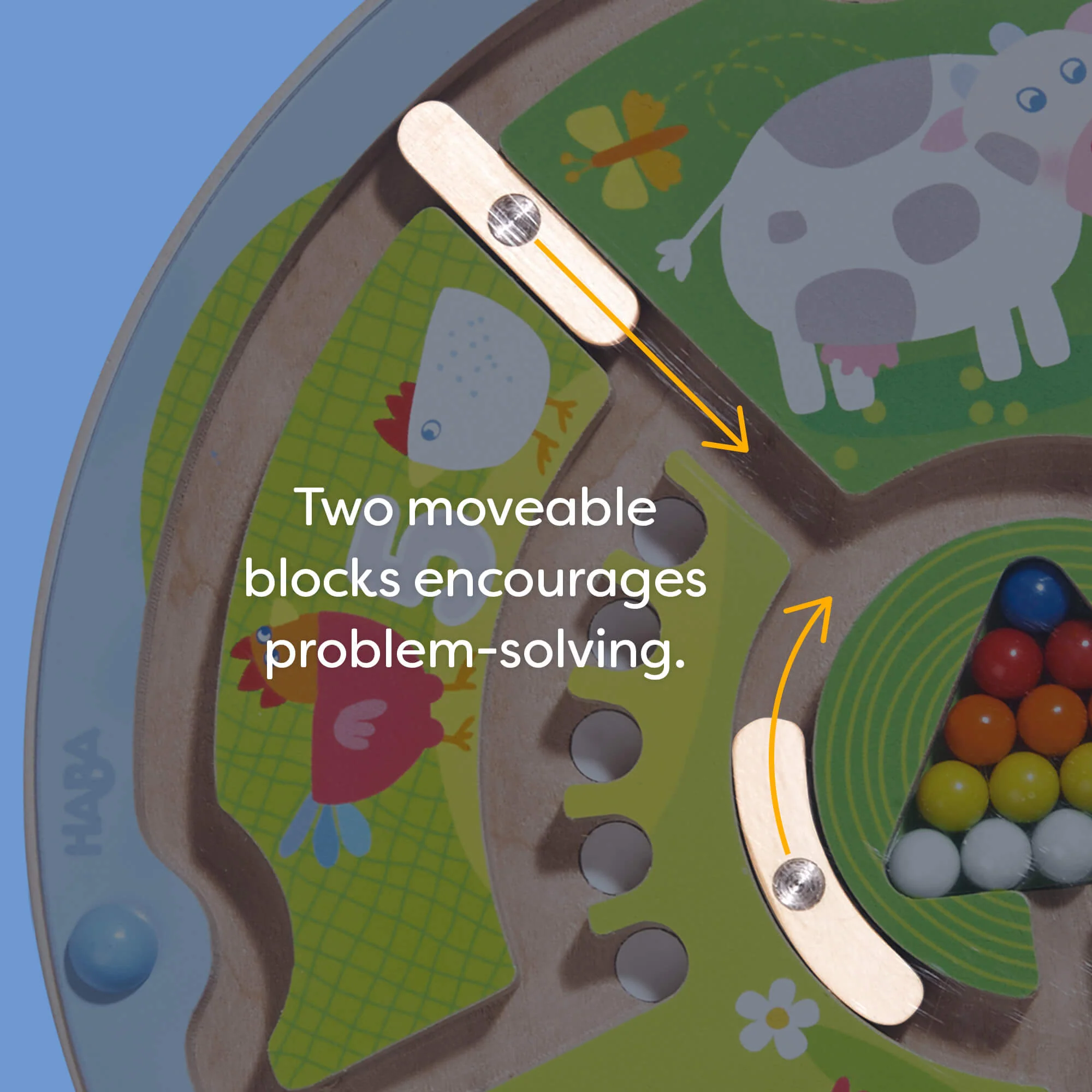 Number Maze Magnetic Game for Toddlers with Tethered Wand