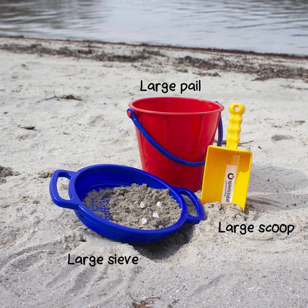 Spielstabil Large Sand Sieve with Easy Grip Handles, Assorted Colors