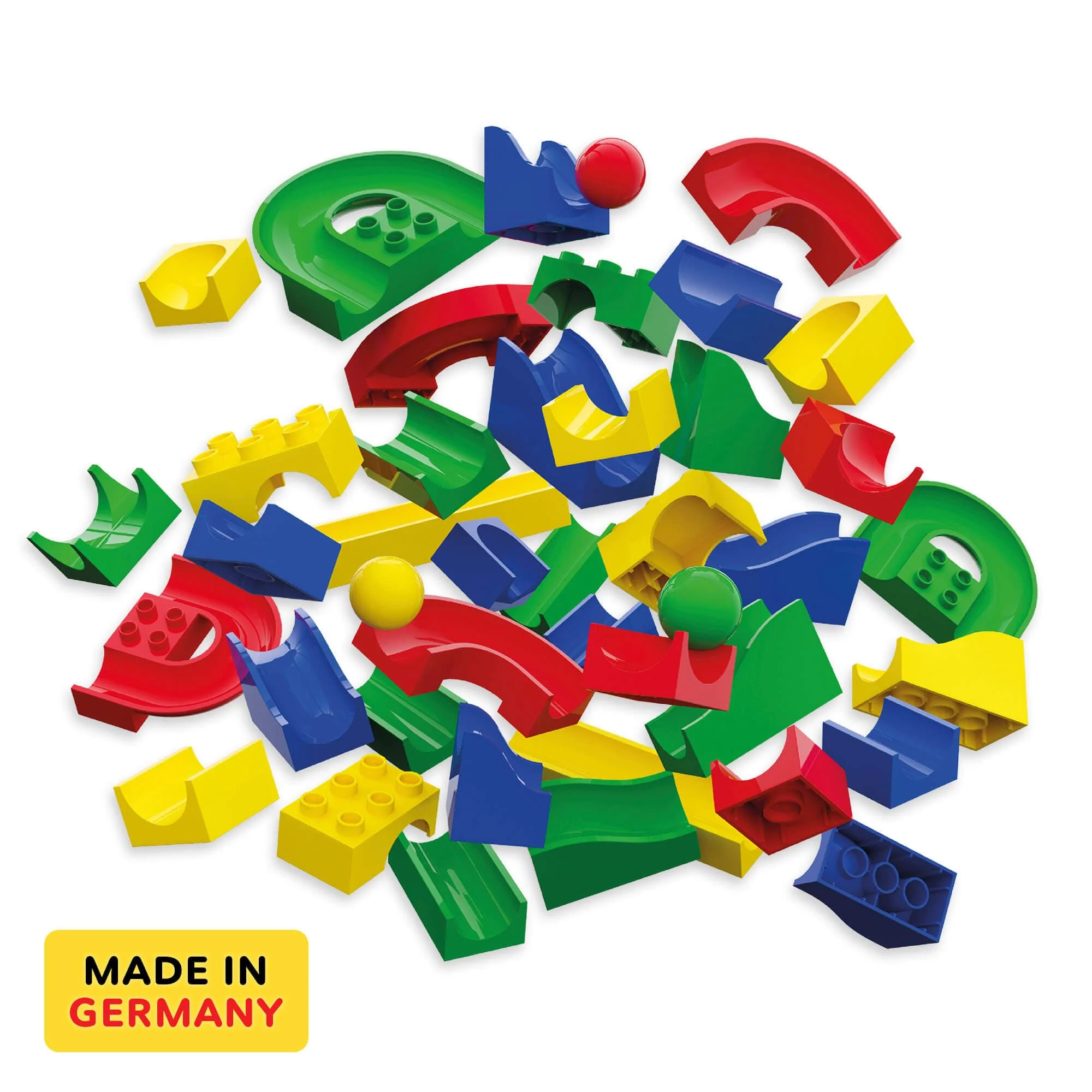 Hubelino 55-Piece Run Elements Set for Standard Building Blocks