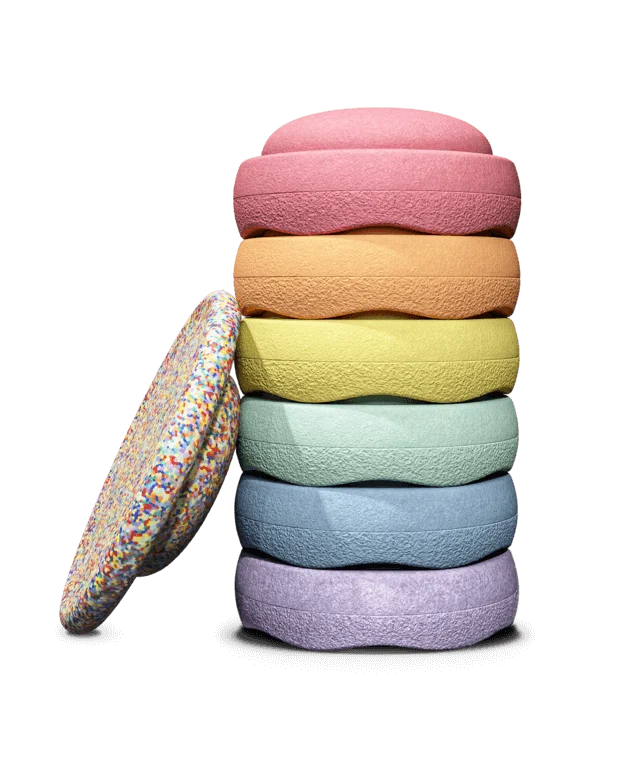 Stapelstein Balance and Stepping Stone Set With Balance Board