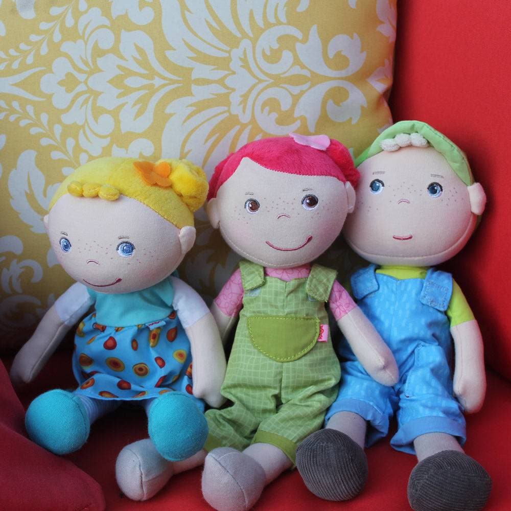Snug Up Doll Till Soft Boy Doll in Blue Overalls for Toddlers