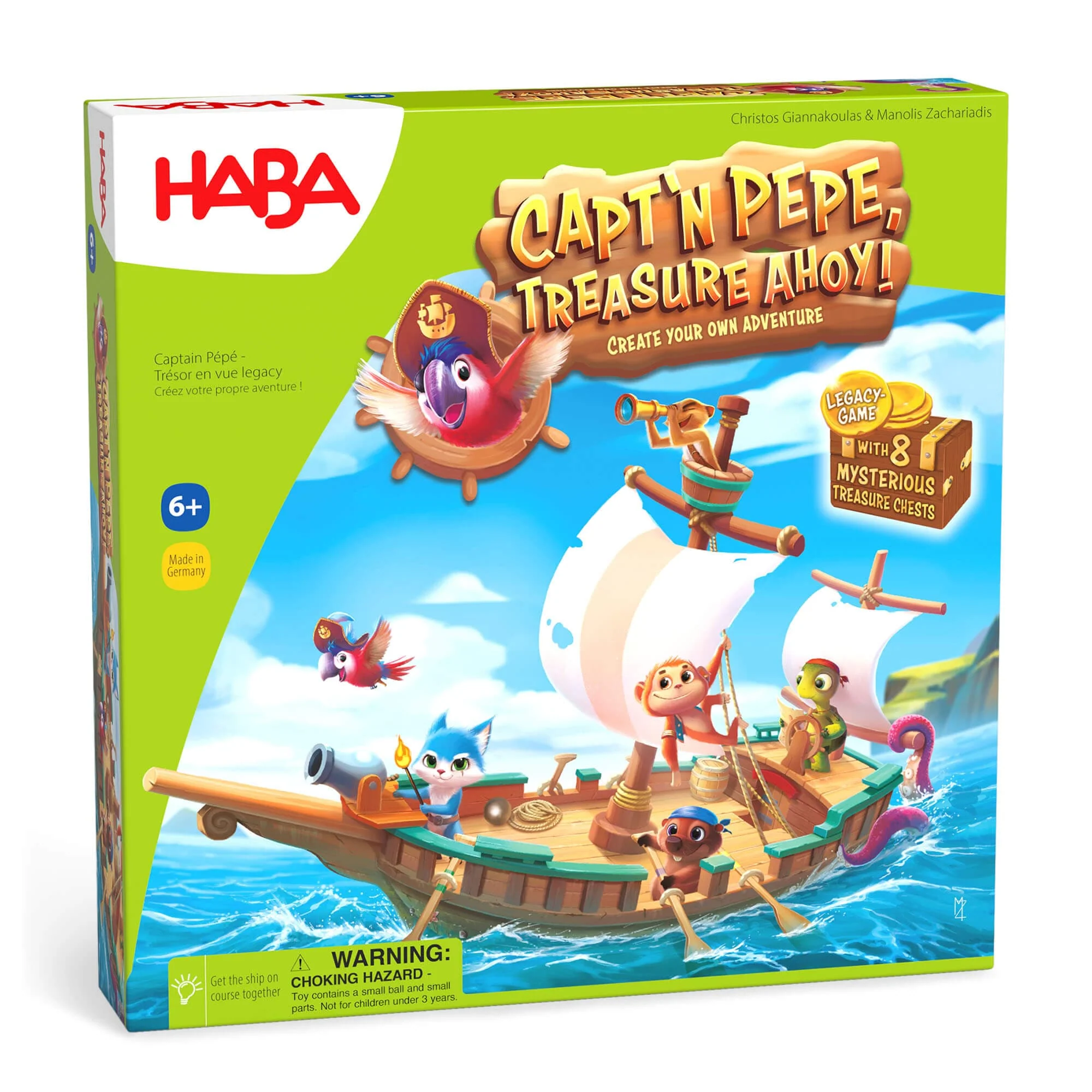 Capt'n Pepe Treasure Ahoy Cooperative Legacy Game for 2-5 Players
