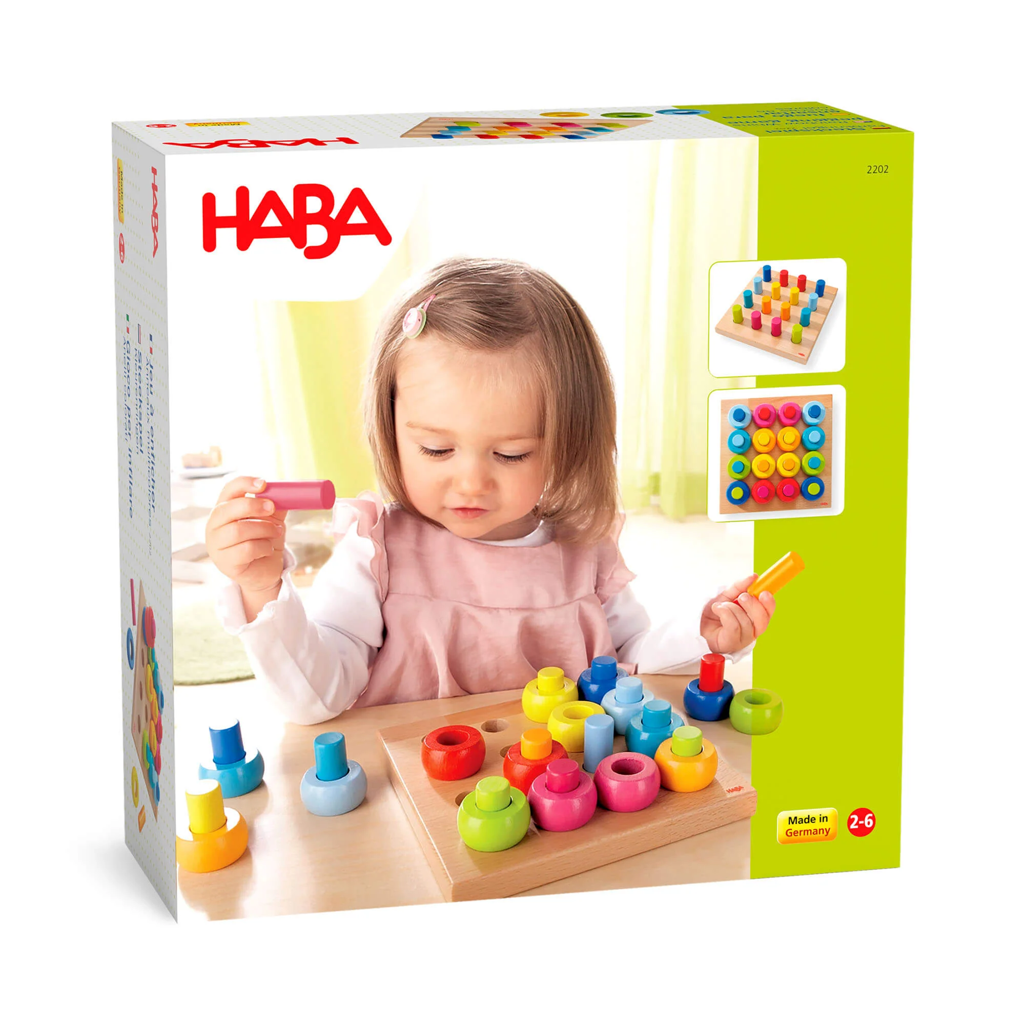 Rainbow Whirls Wooden Sorting and Stacking Game for Toddlers