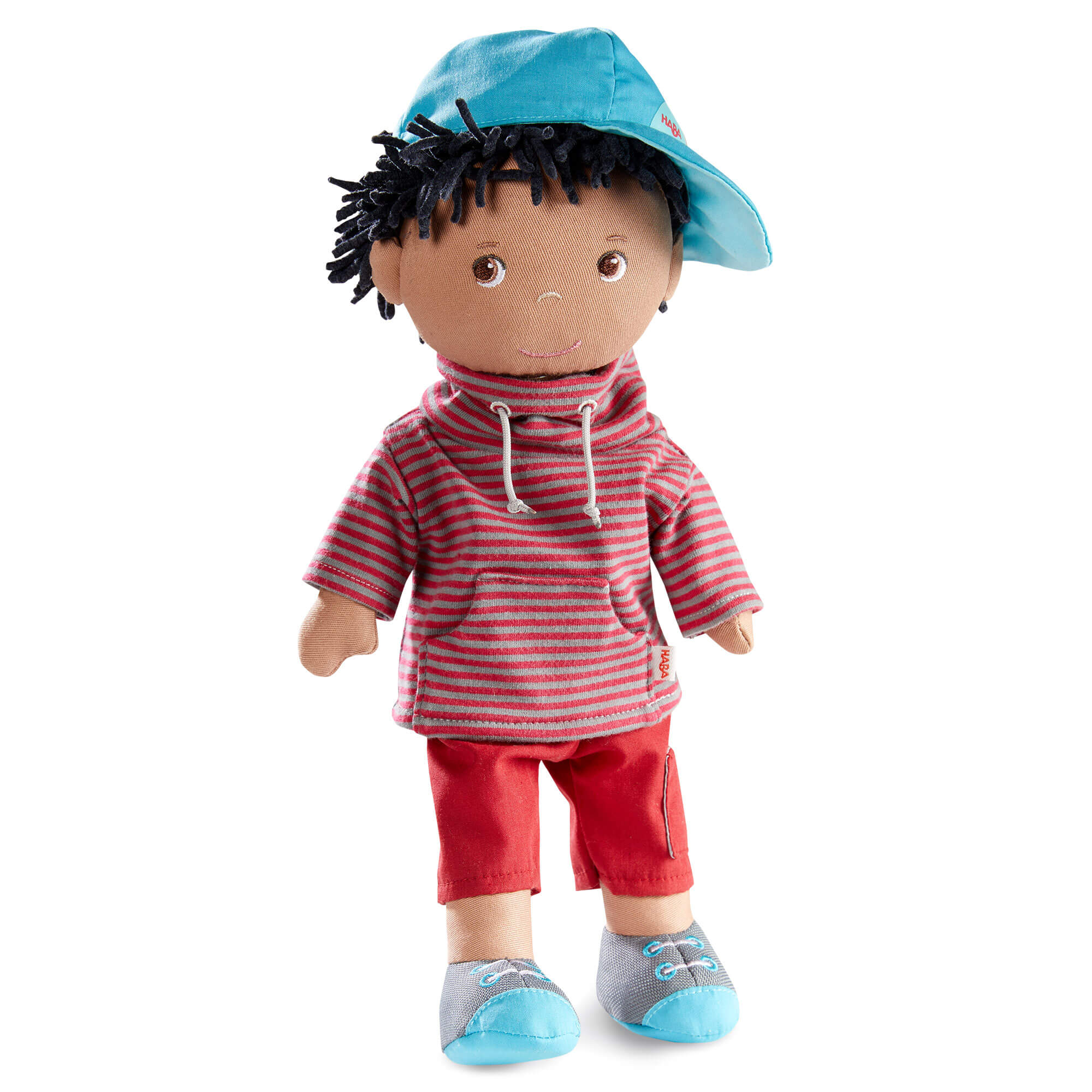 William 12" Soft Boy Doll with Chenille Hair and Baseball Cap