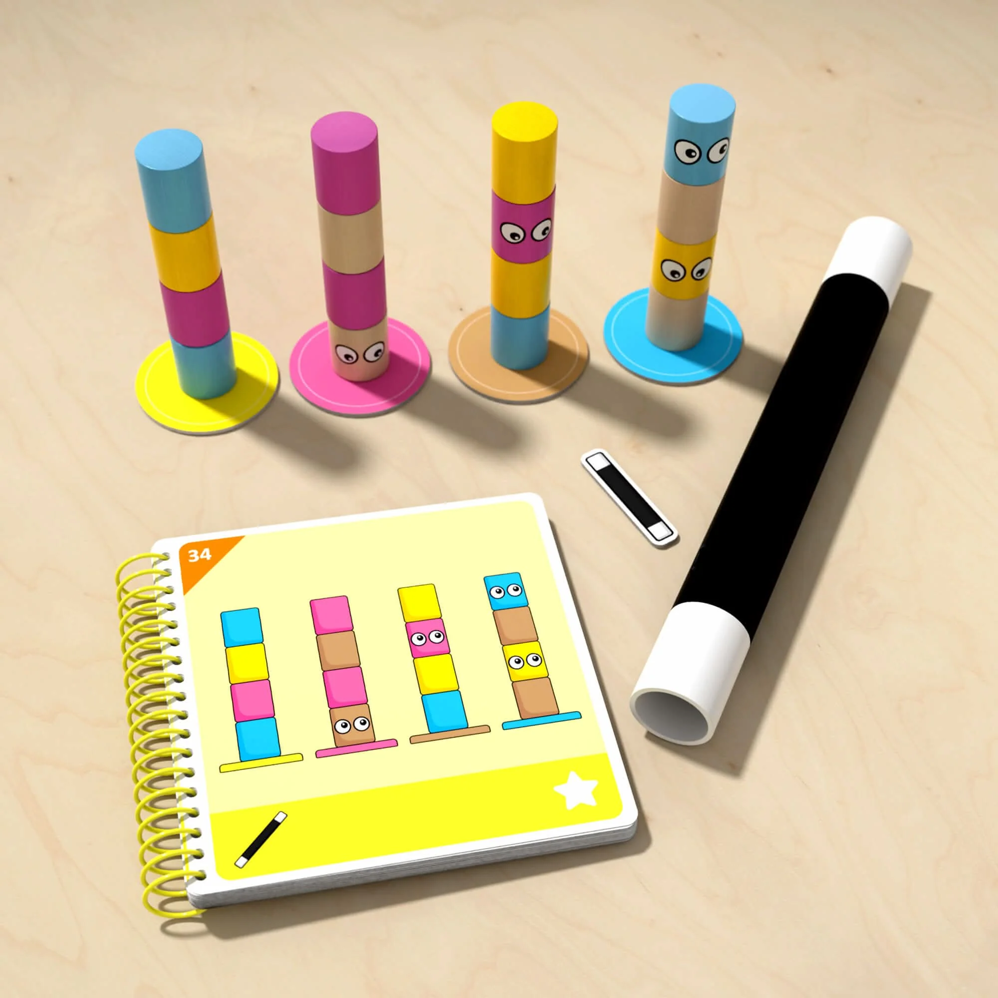 Amanda's Alpacas Logic Game with 60 Stacking Puzzles