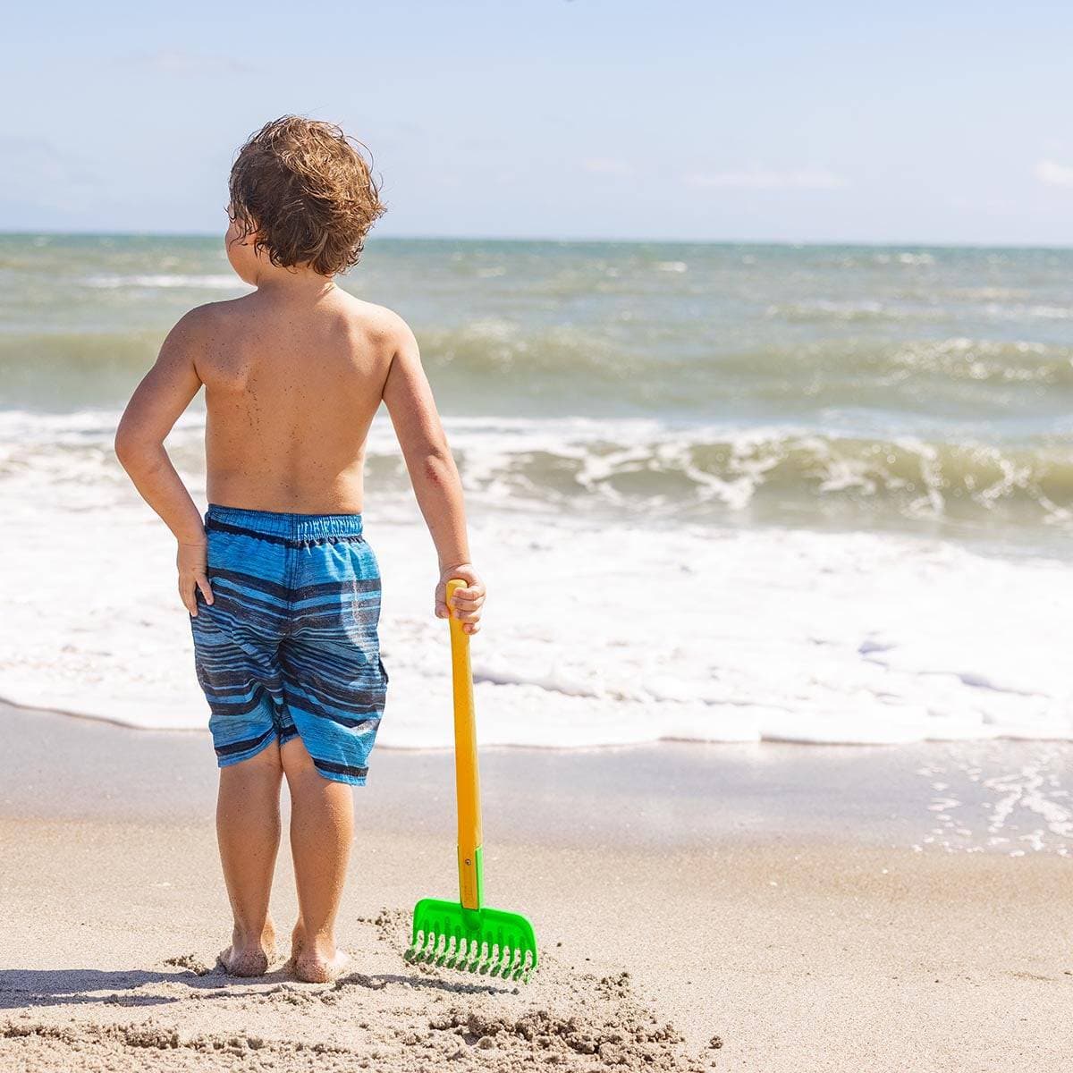 Spielstabil Children's Long Handled Garden Rake for Yard and Beach