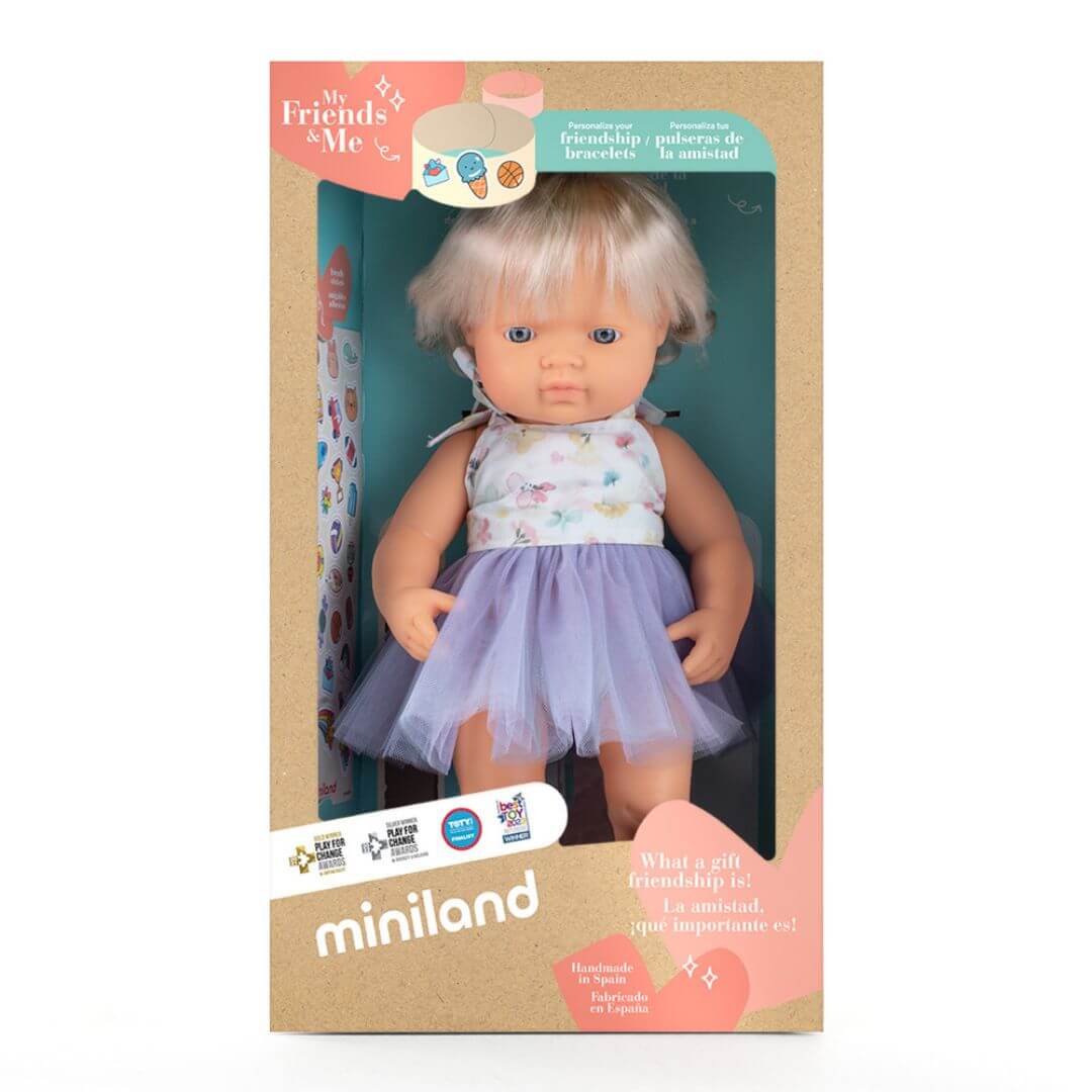 Miniland My Friends & Me 15" Girl Doll with Cochlear Implants