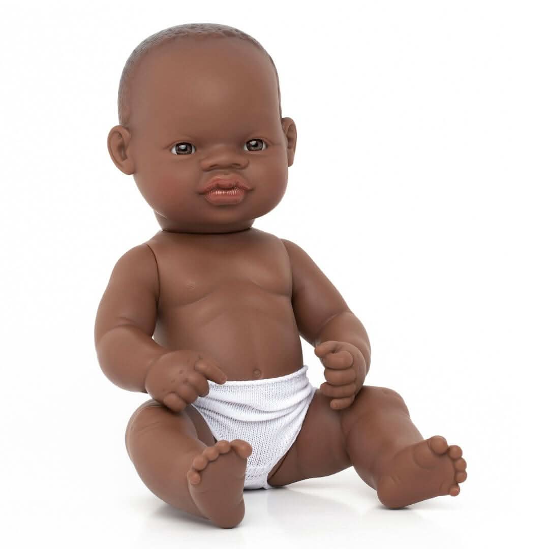 Miniland Realistic Baby Girl Doll 12 5/8 Inch for Toddlers