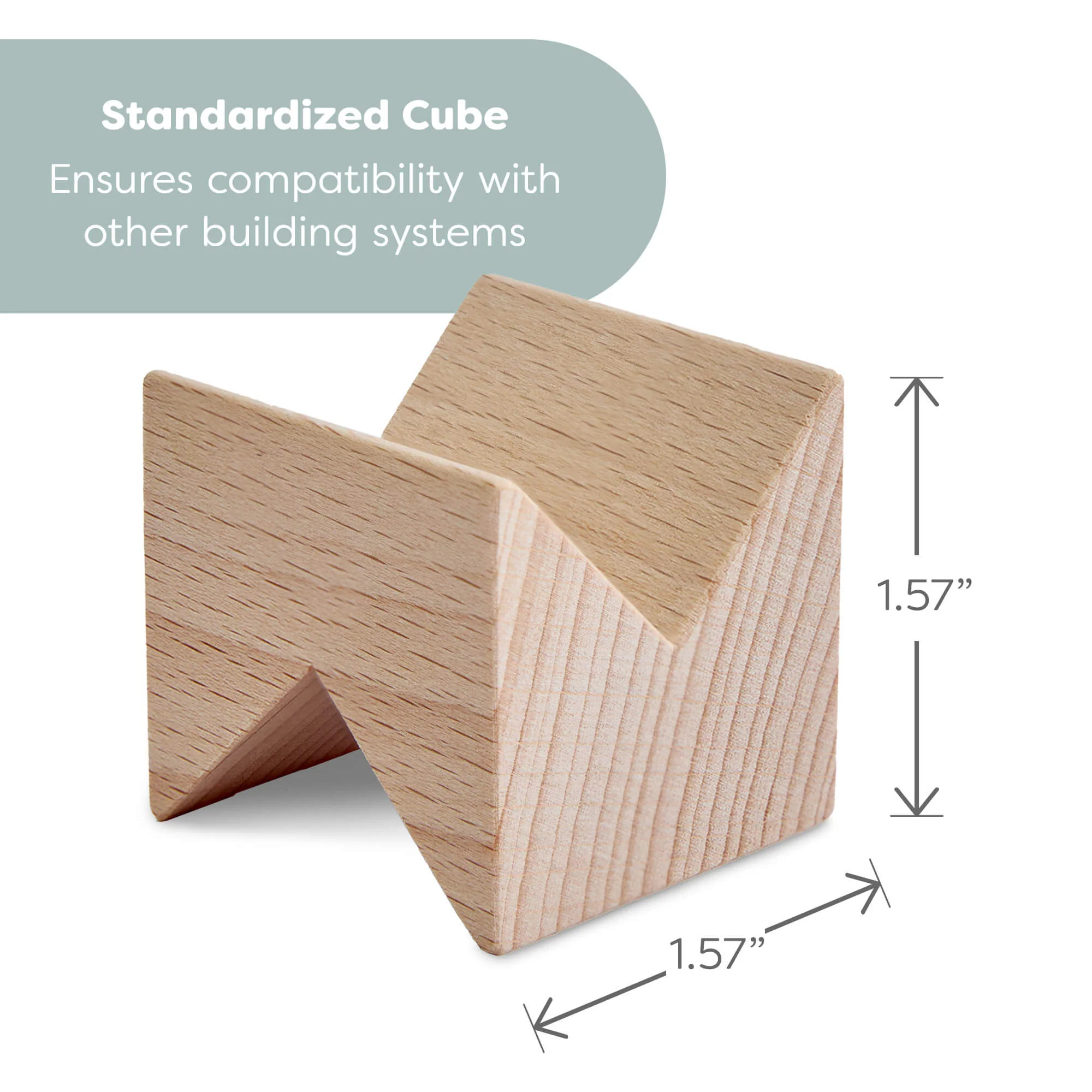 Colorful Triangle Wooden Block Game with 32 Blocks and Pattern Cards
