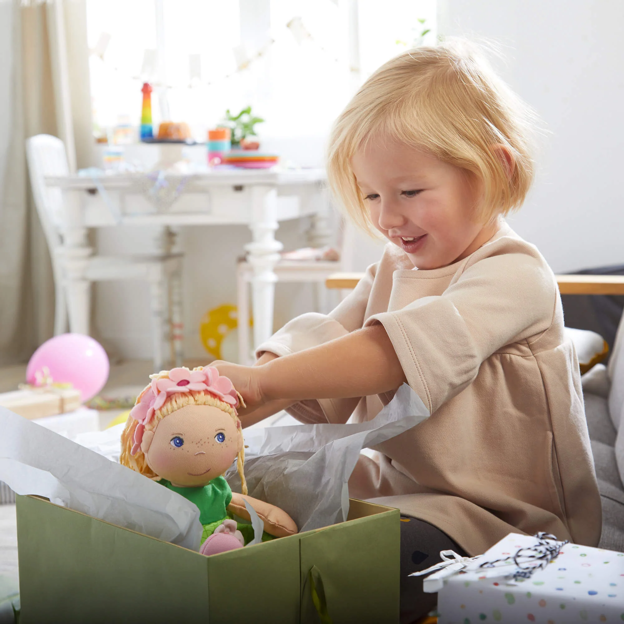 Soft 12" Doll Mali with Blonde Chenille Hair