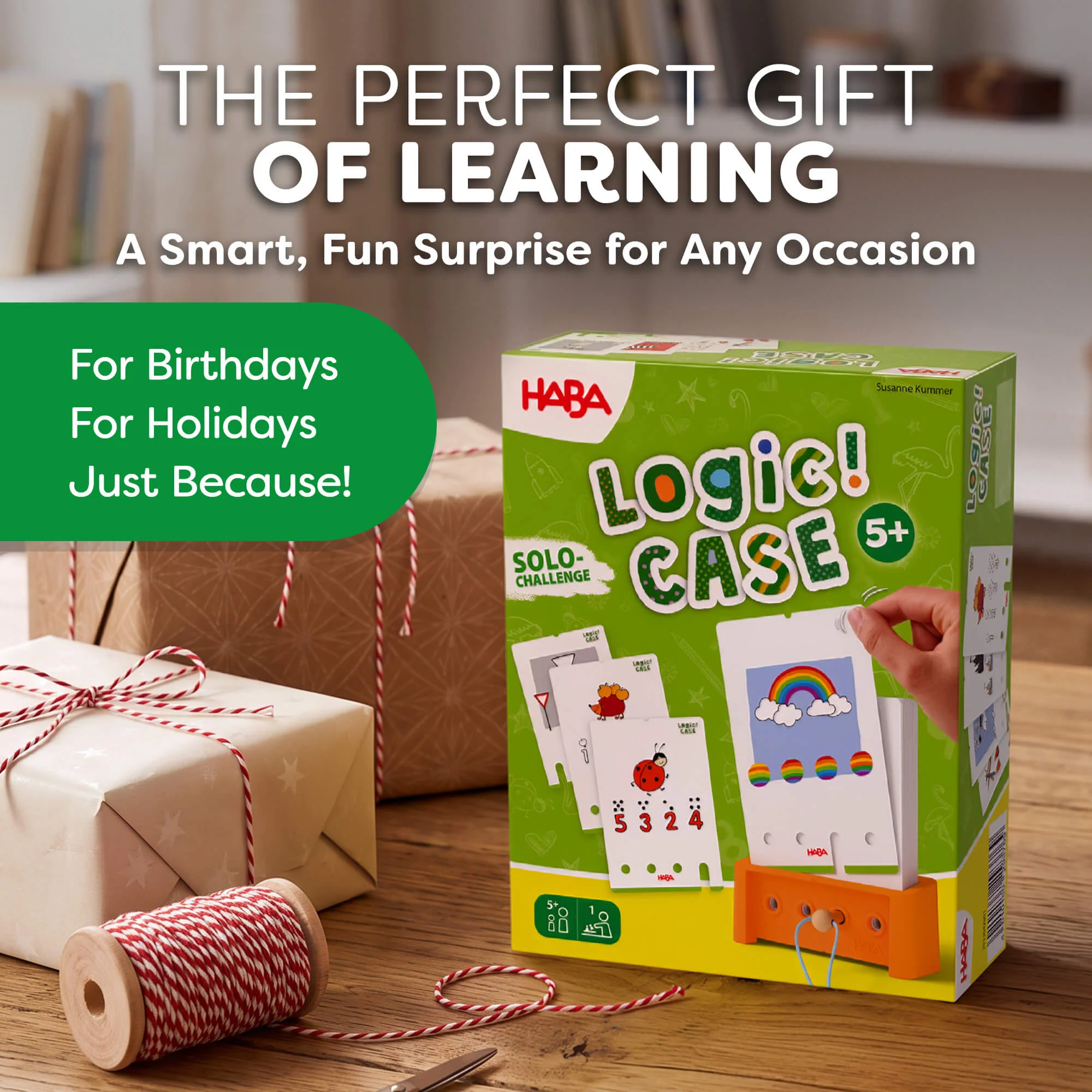 Logic! CASE 5+ Starter Set Self-Check Puzzle Game for Ages 5