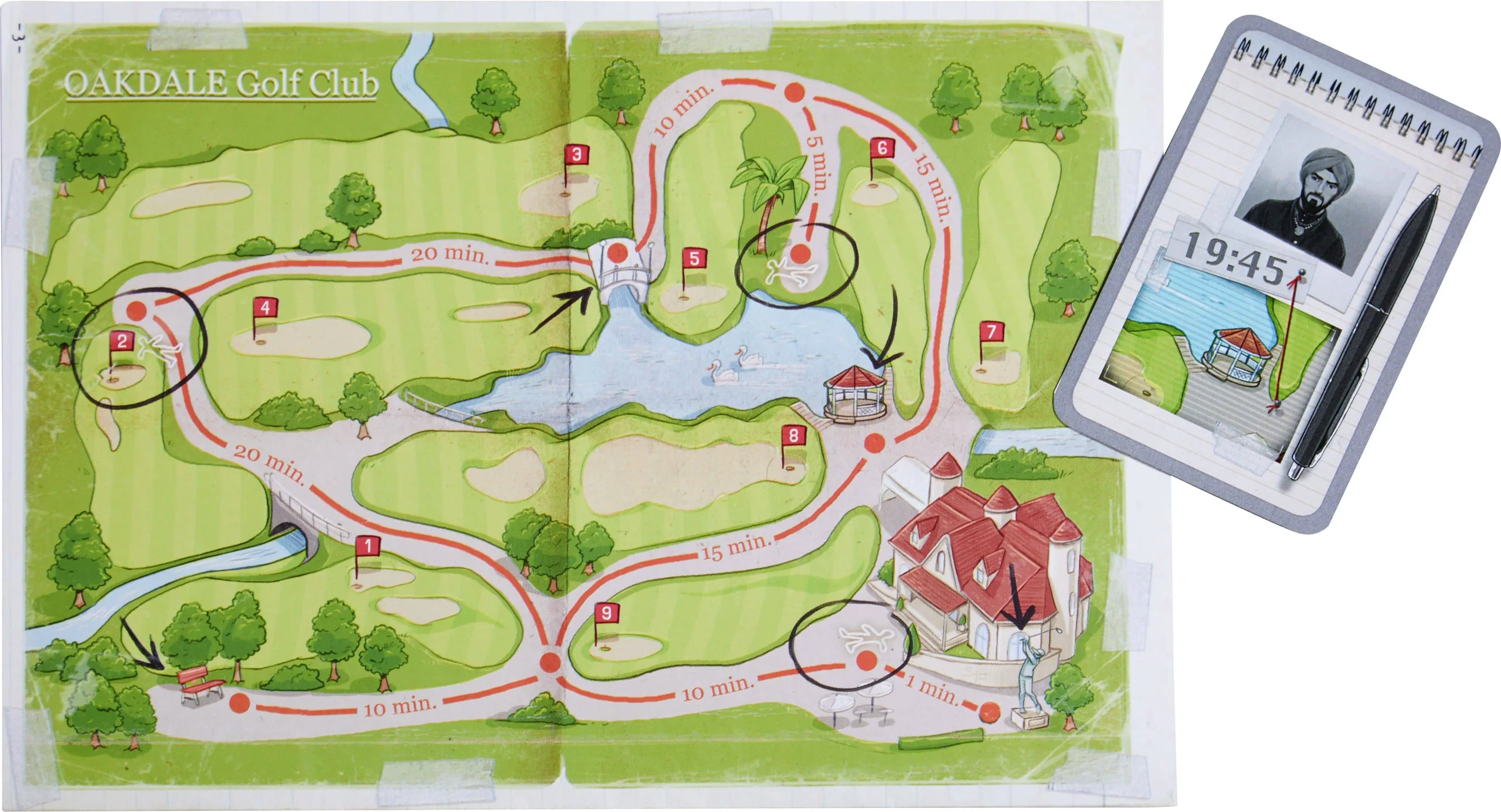 The Key: Murder at the Oakdale Club Deduction Board Game