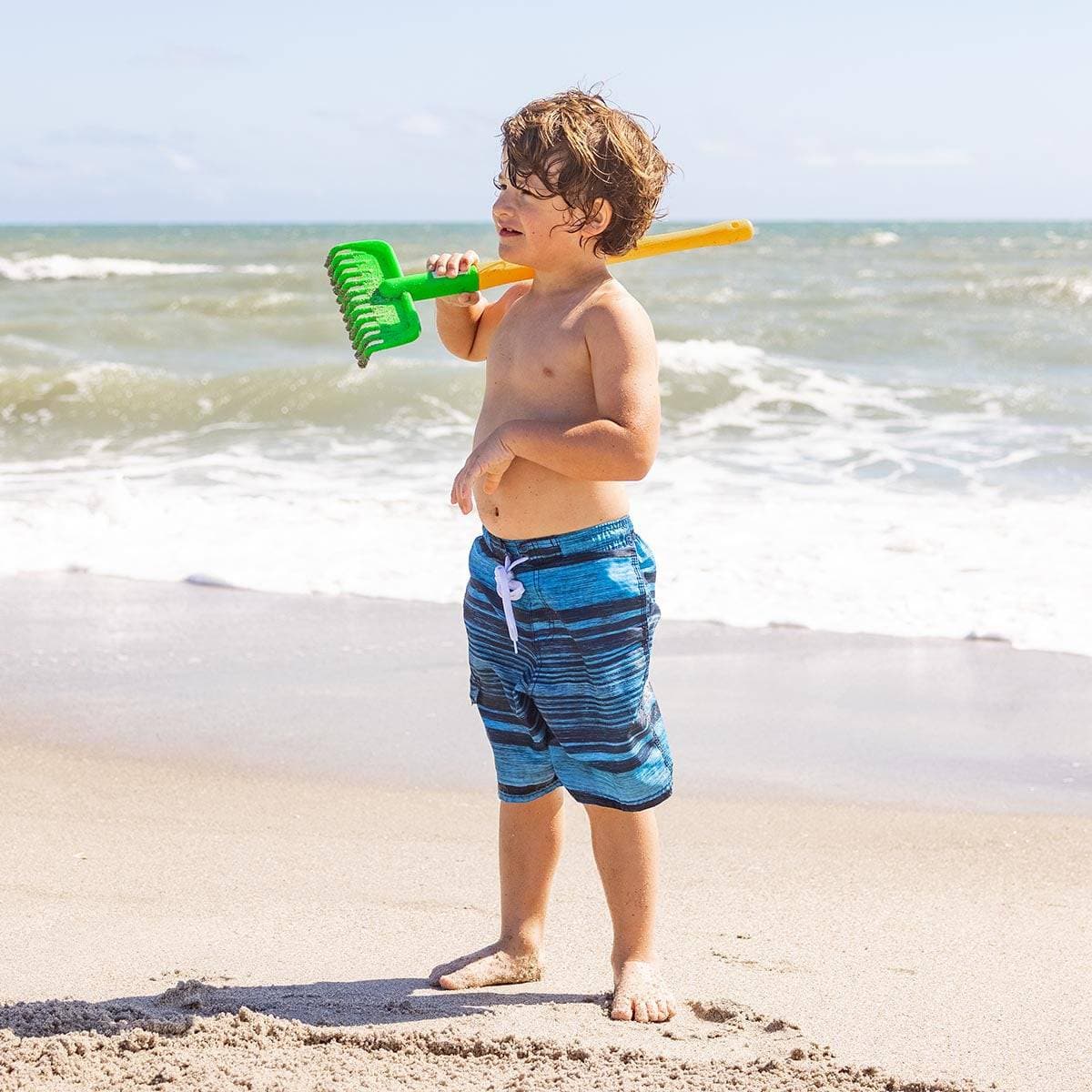 Spielstabil Children's Long Handled Garden Rake for Yard and Beach