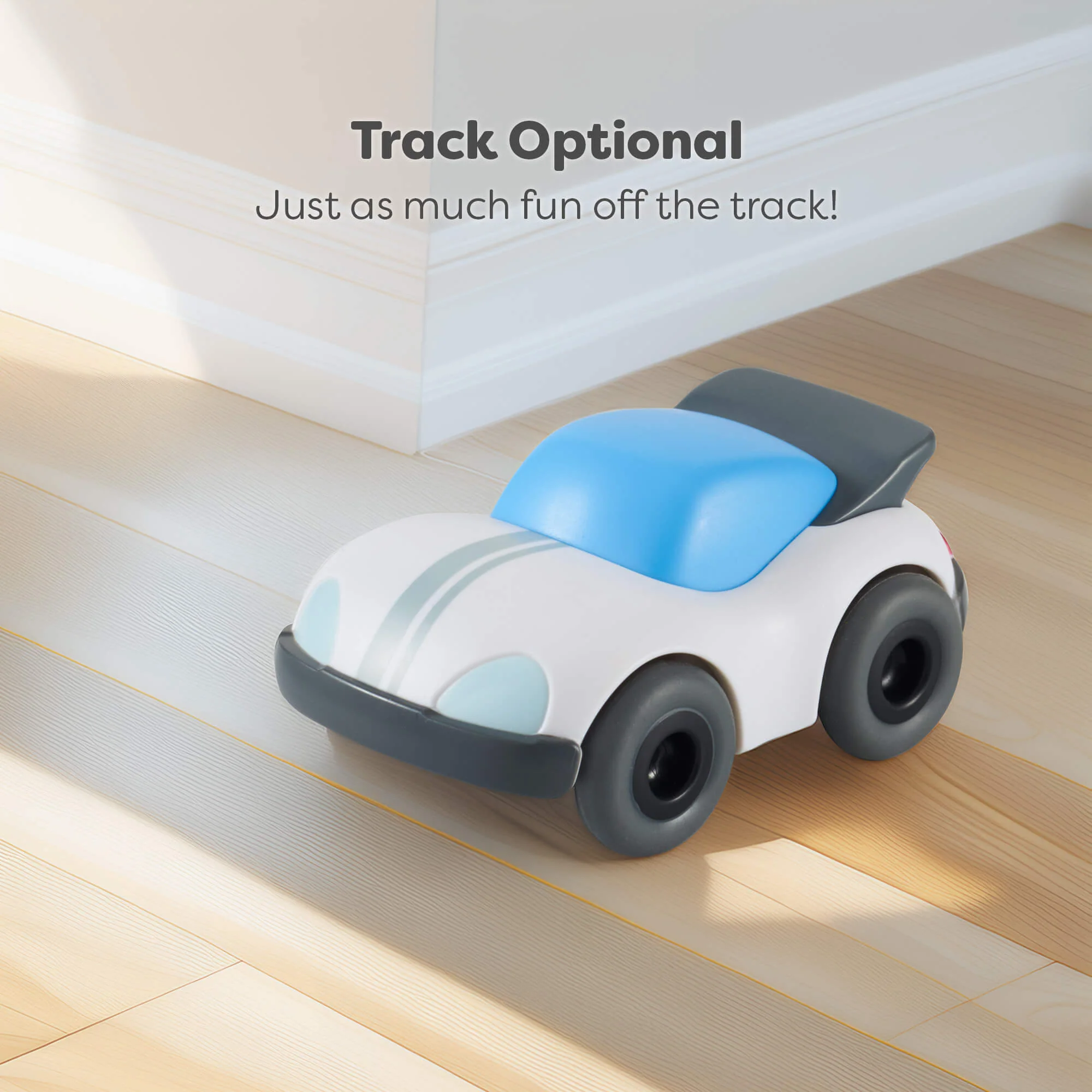 HABA Cars 白色 Speedster 赛车，带惯性马达