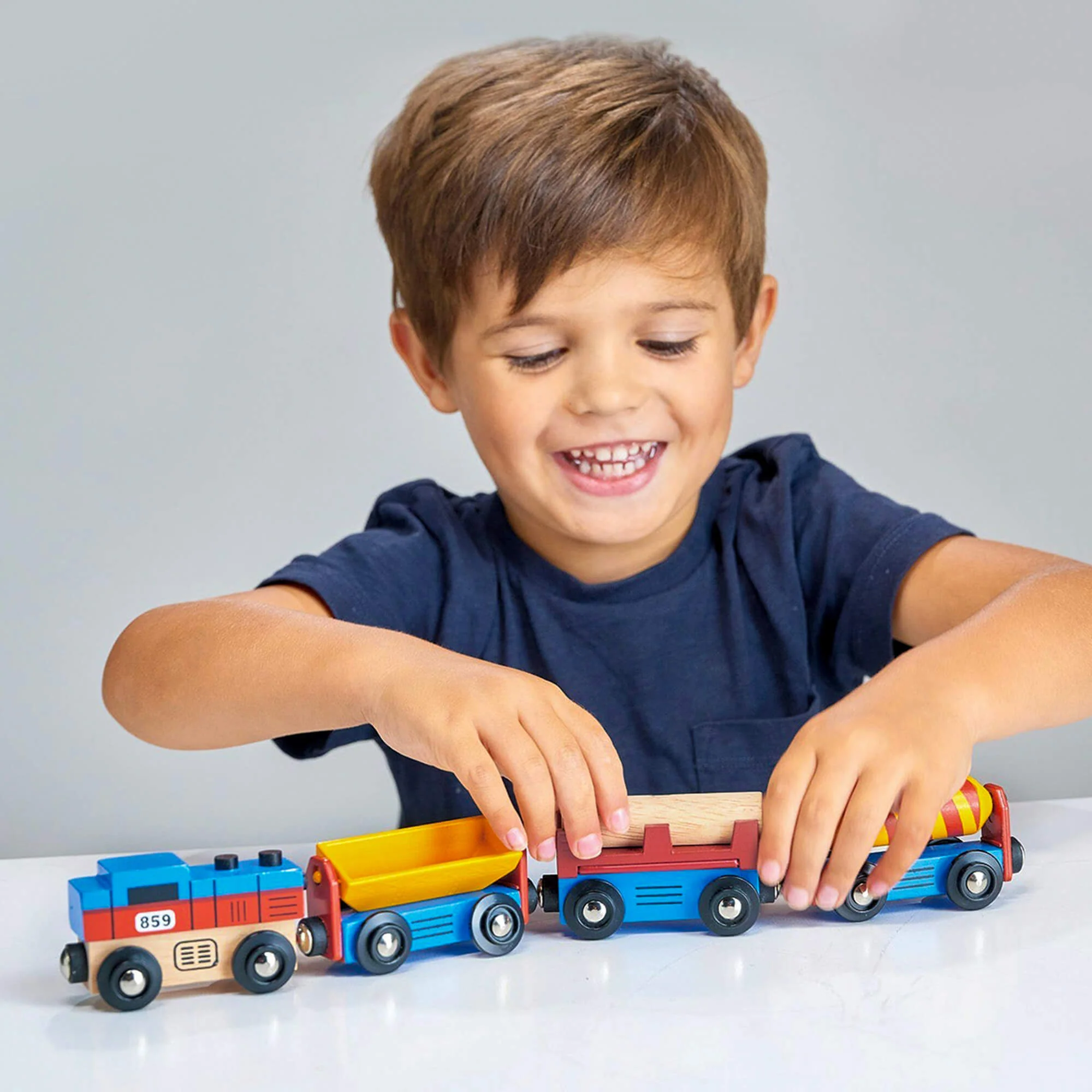 Mentari Adventure Wooden Trains Bundle with Space, Cargo and Dinosaur Trains
