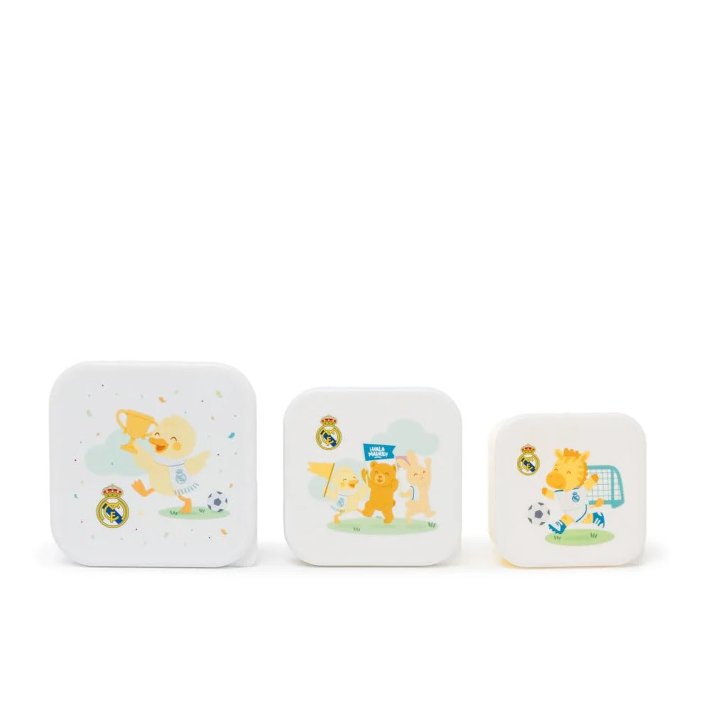 Real Madrid 3-Pack Snack Box Set for Little Fans