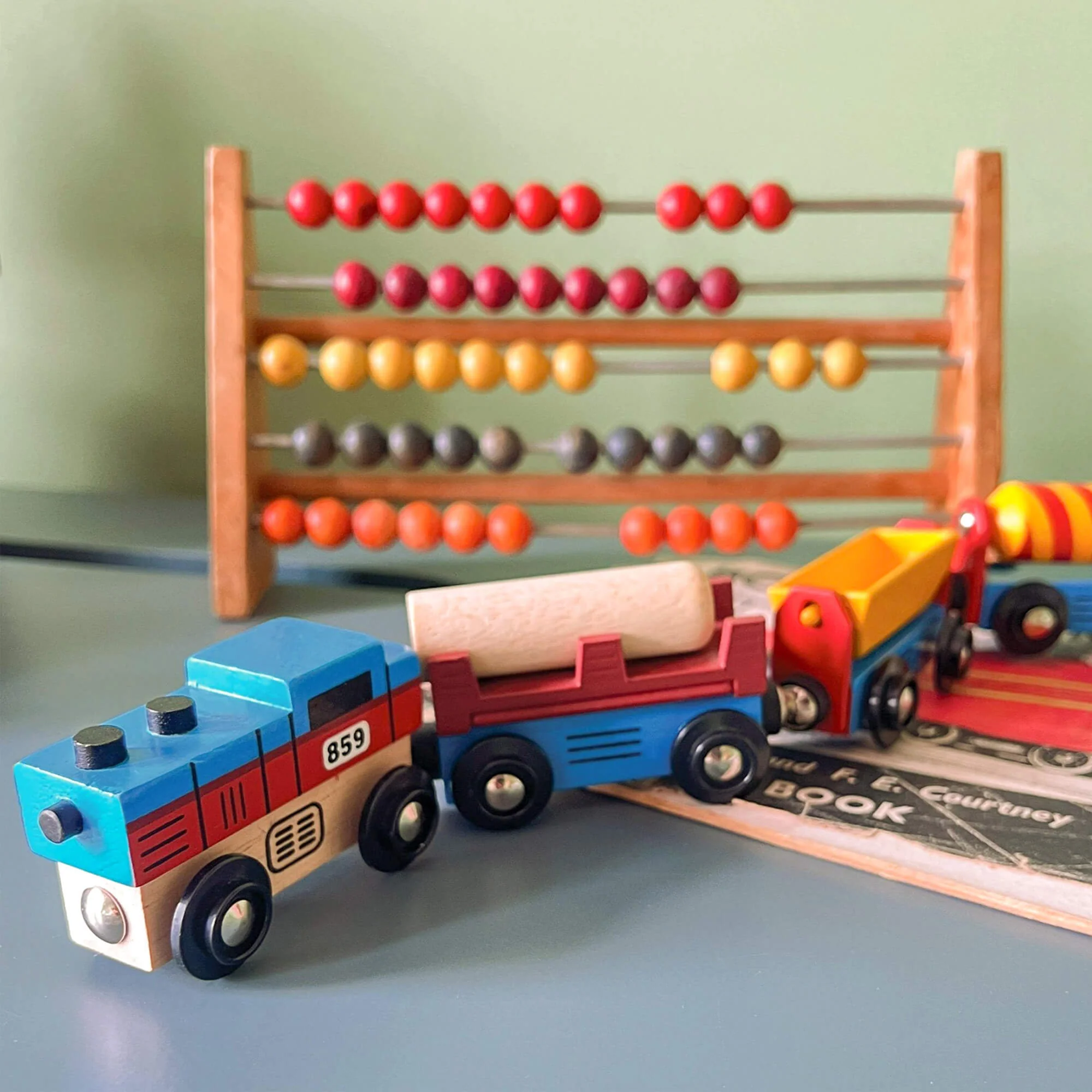 Mentari Adventure Wooden Trains Bundle with Space, Cargo and Dinosaur Trains