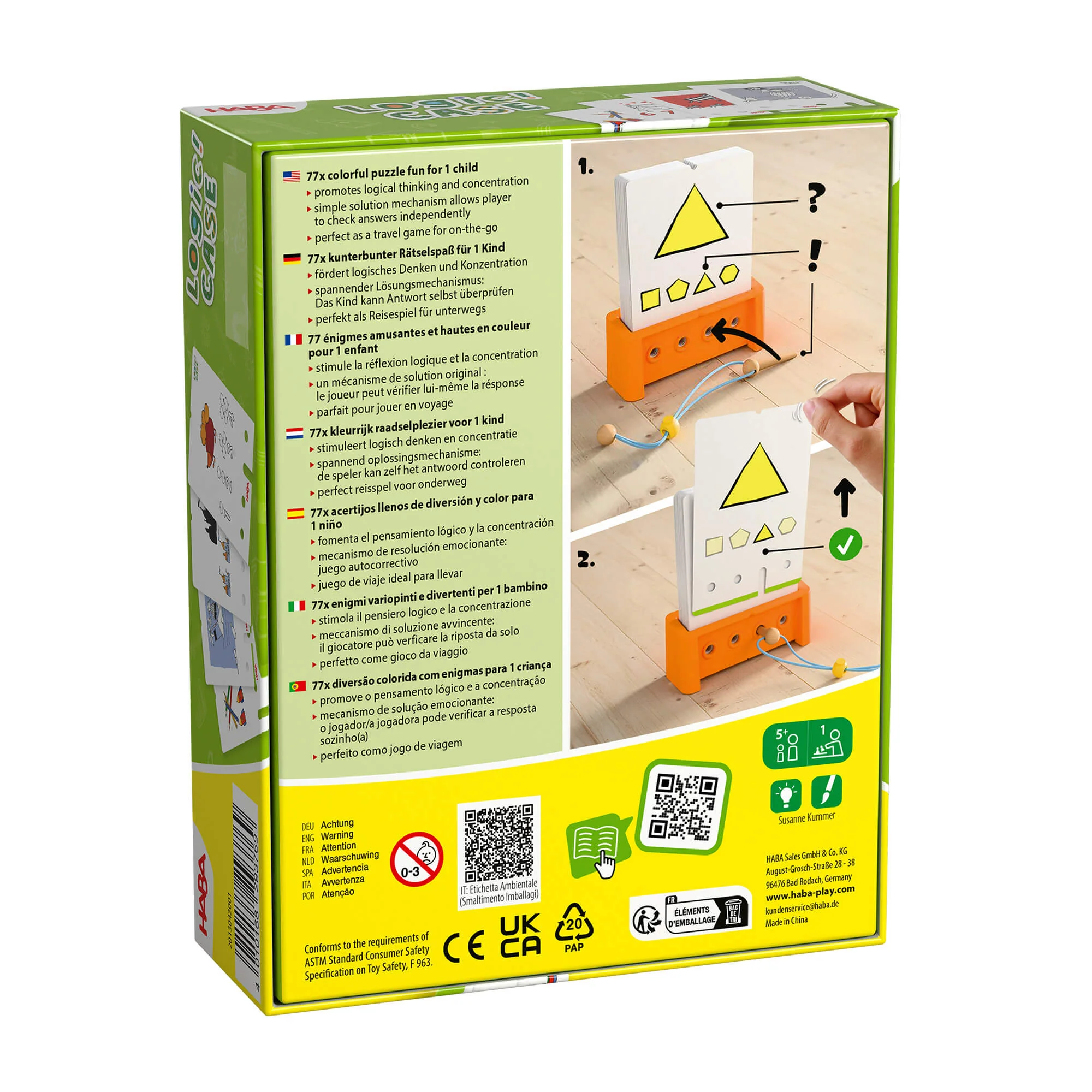 Logic! CASE 5+ Starter Set Self-Check Puzzle Game for Ages 5