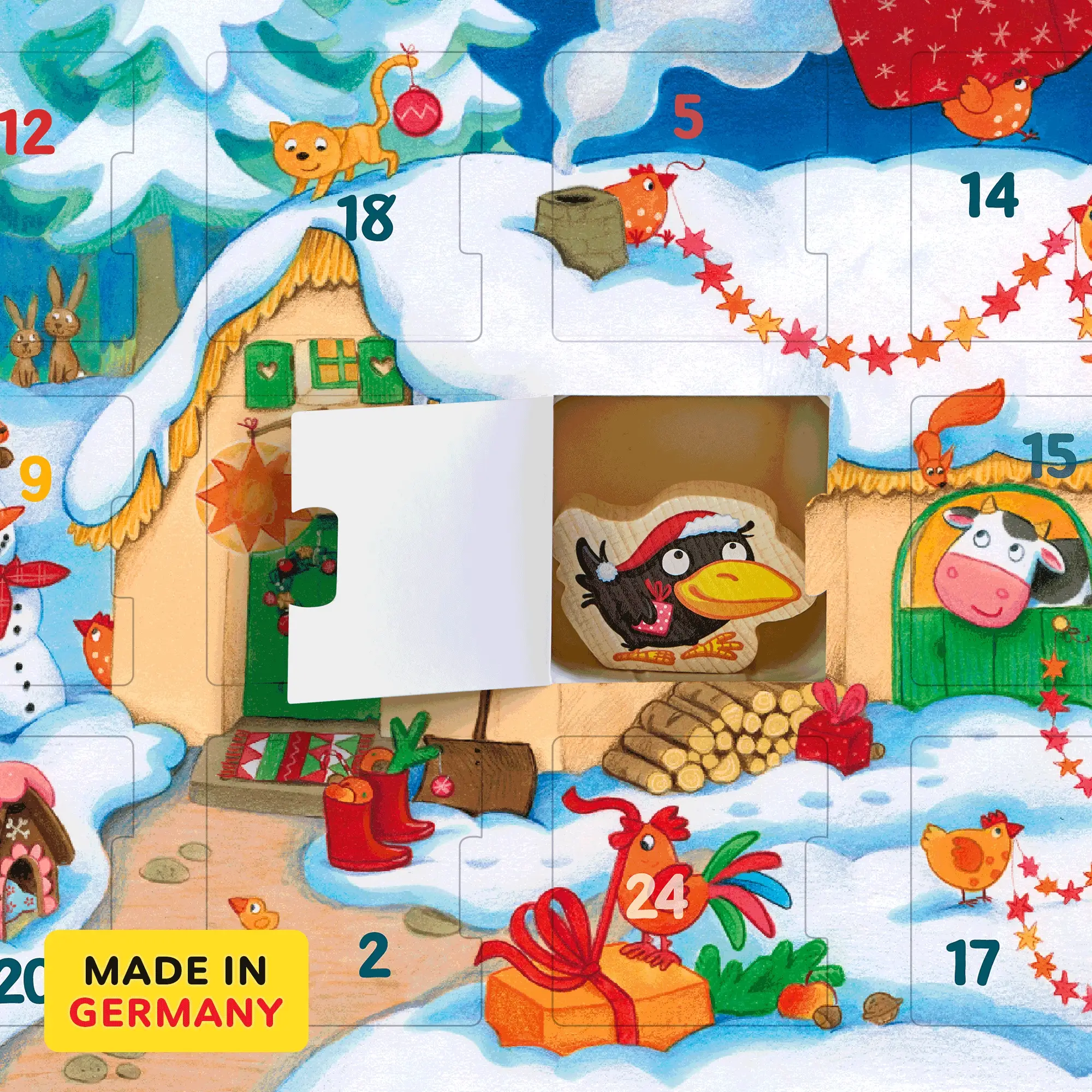 My First Advent Calendar Farmyard Animals with Theo the Raven Storybook