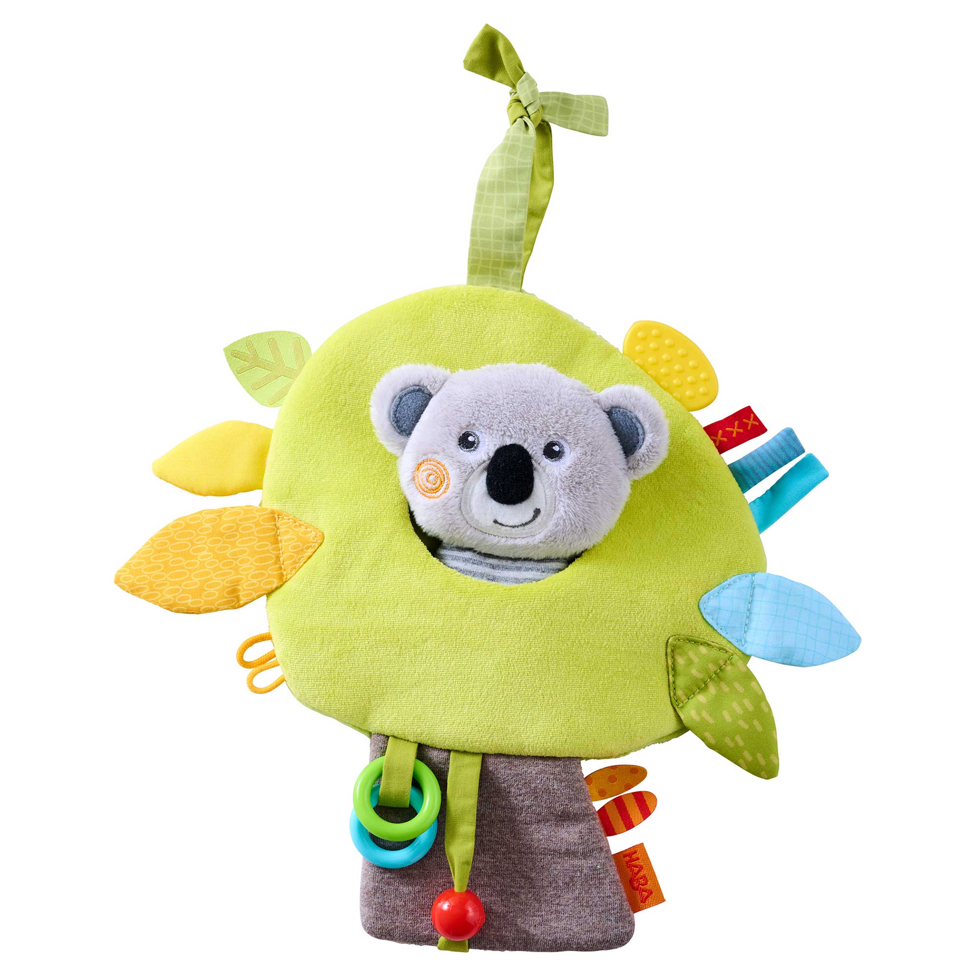 Koala Discovery Hanging Toy with Crinkle Leaves and Rattling Rings