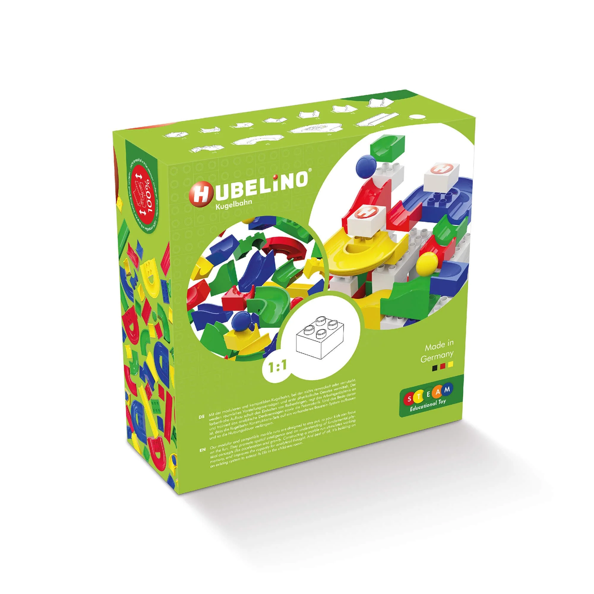 Hubelino 55-Piece Run Elements Set for Standard Building Blocks