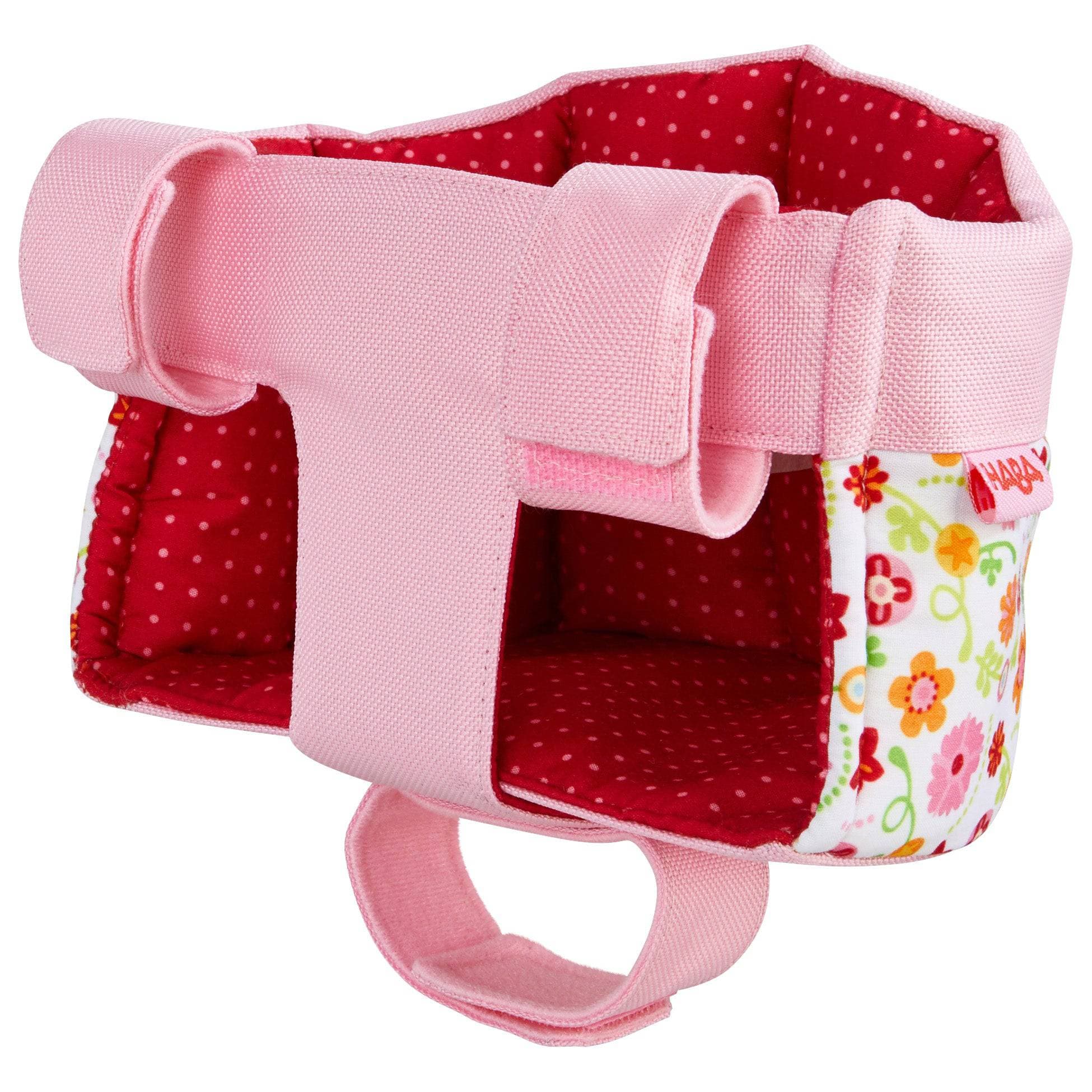 HABA Flower Meadow Doll Bike Seat with Hook and Loop Straps for Dolls