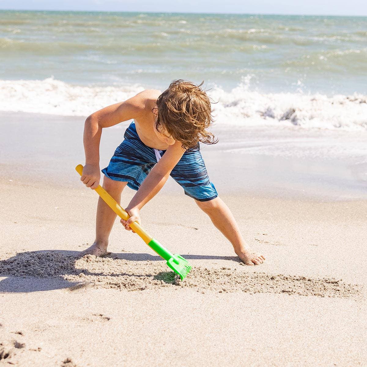 Spielstabil Children's Long Handled Garden Rake for Yard and Beach