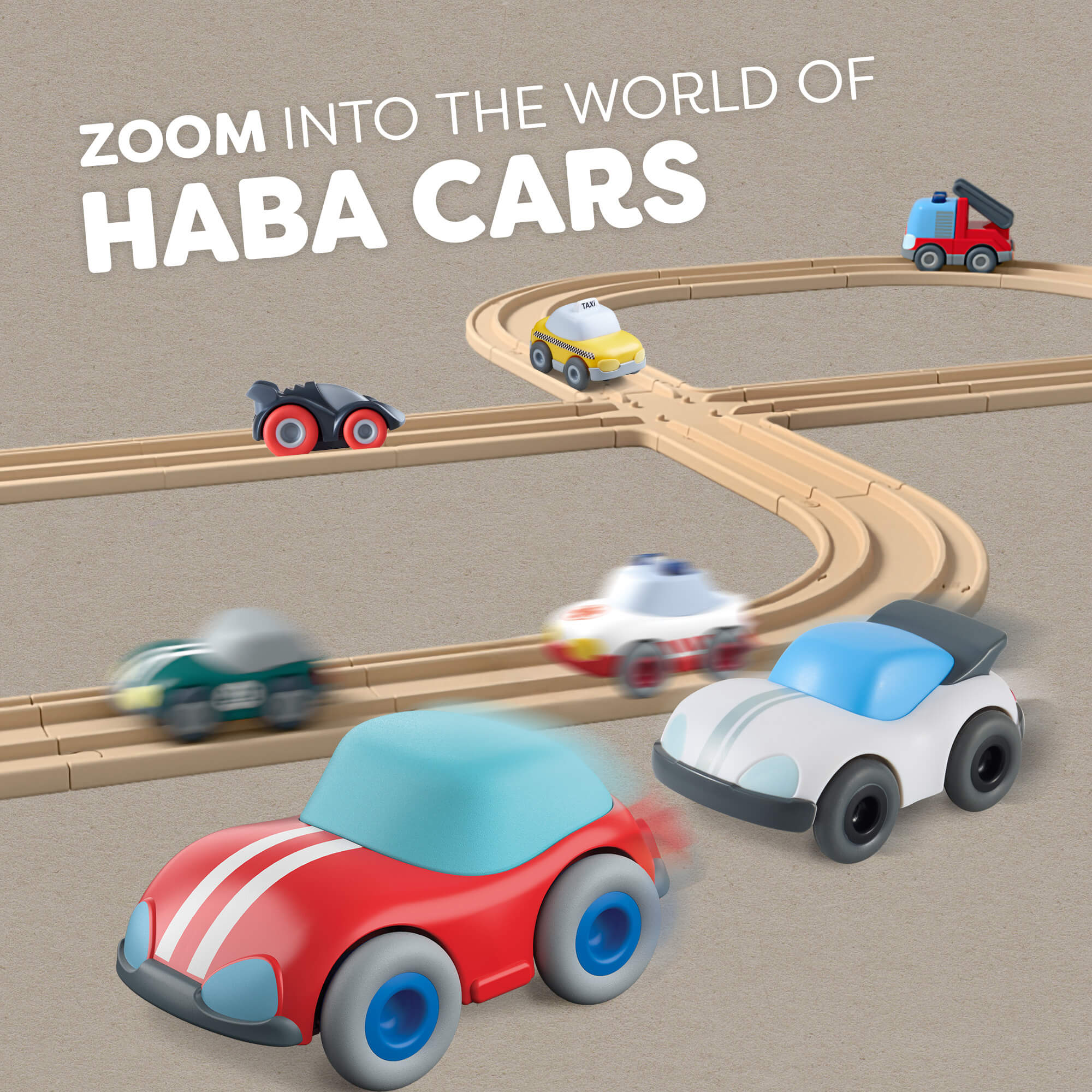 HABA Cars 黄色领跑车（含再生塑料制成的动力马达）