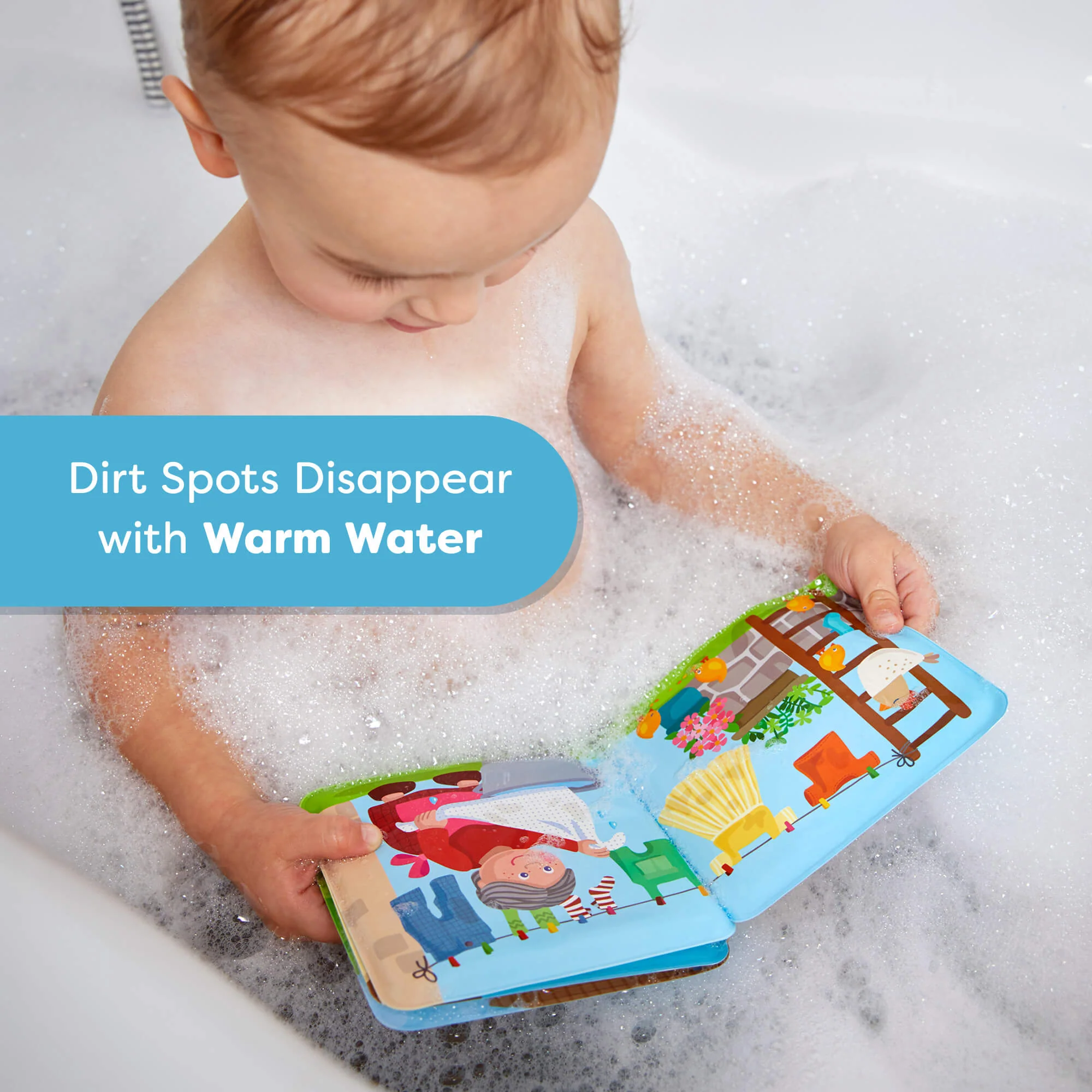 Farm Animal Wash Away Bath Book with Magic Color Change