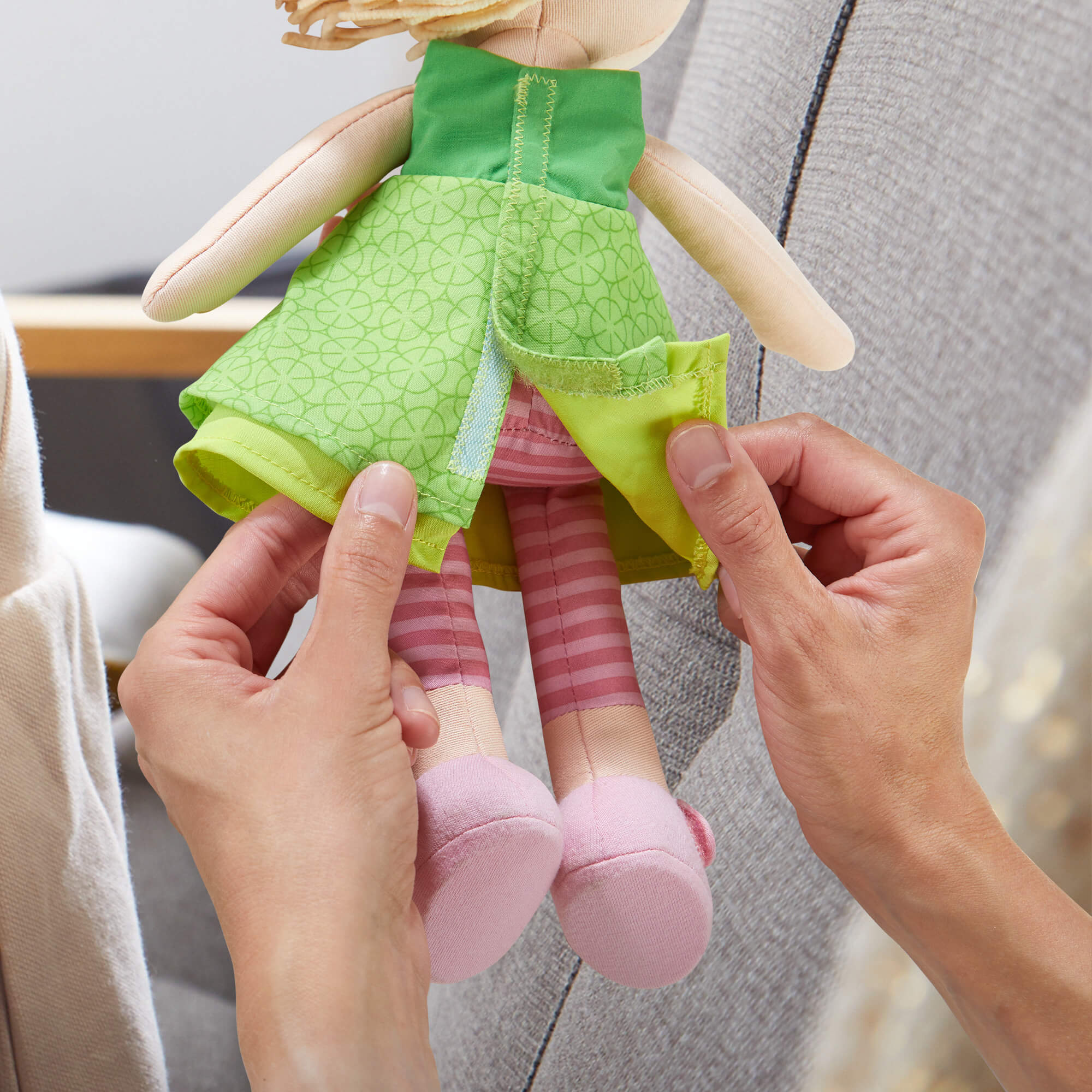 Soft 12" Doll Mali with Blonde Chenille Hair