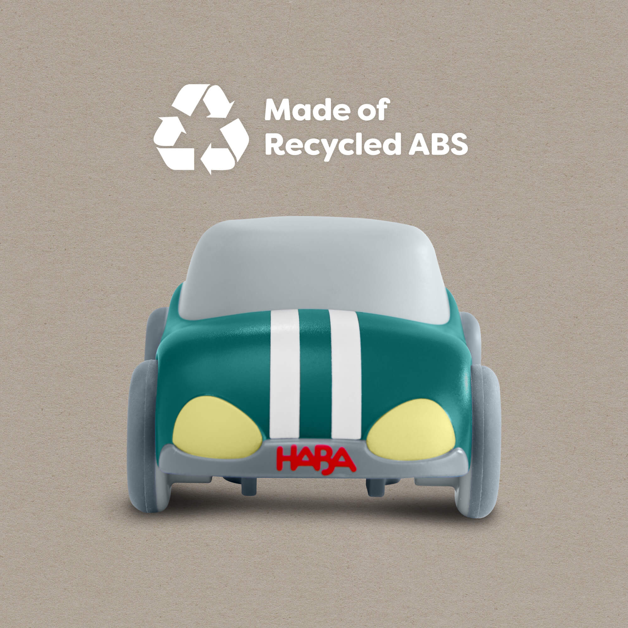 HABA Cars Green Speedster Racecar with Momentum Motor and Recycled Plastic