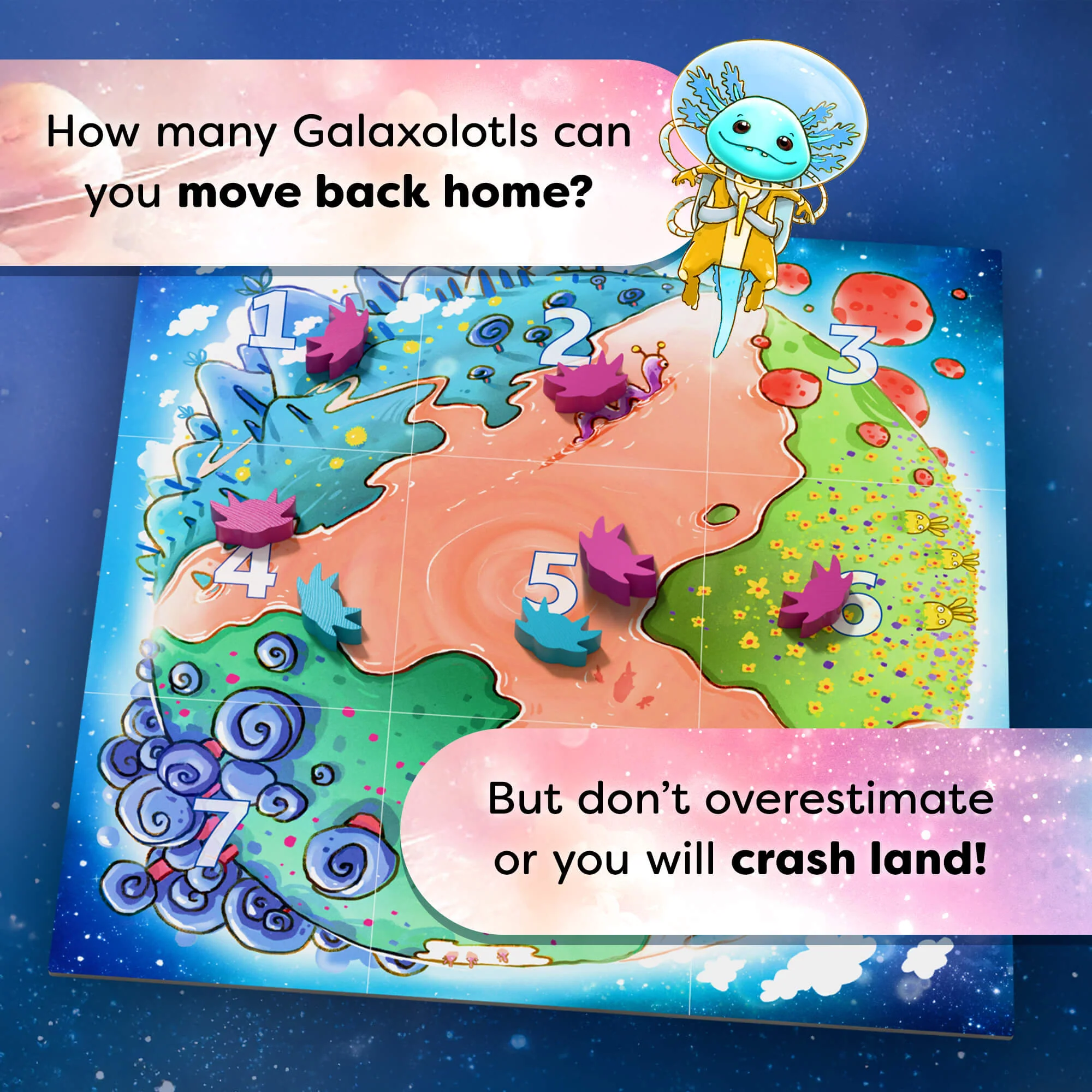 Galaxolotl 策略卡牌游戏，适合 8 岁及以上儿童
