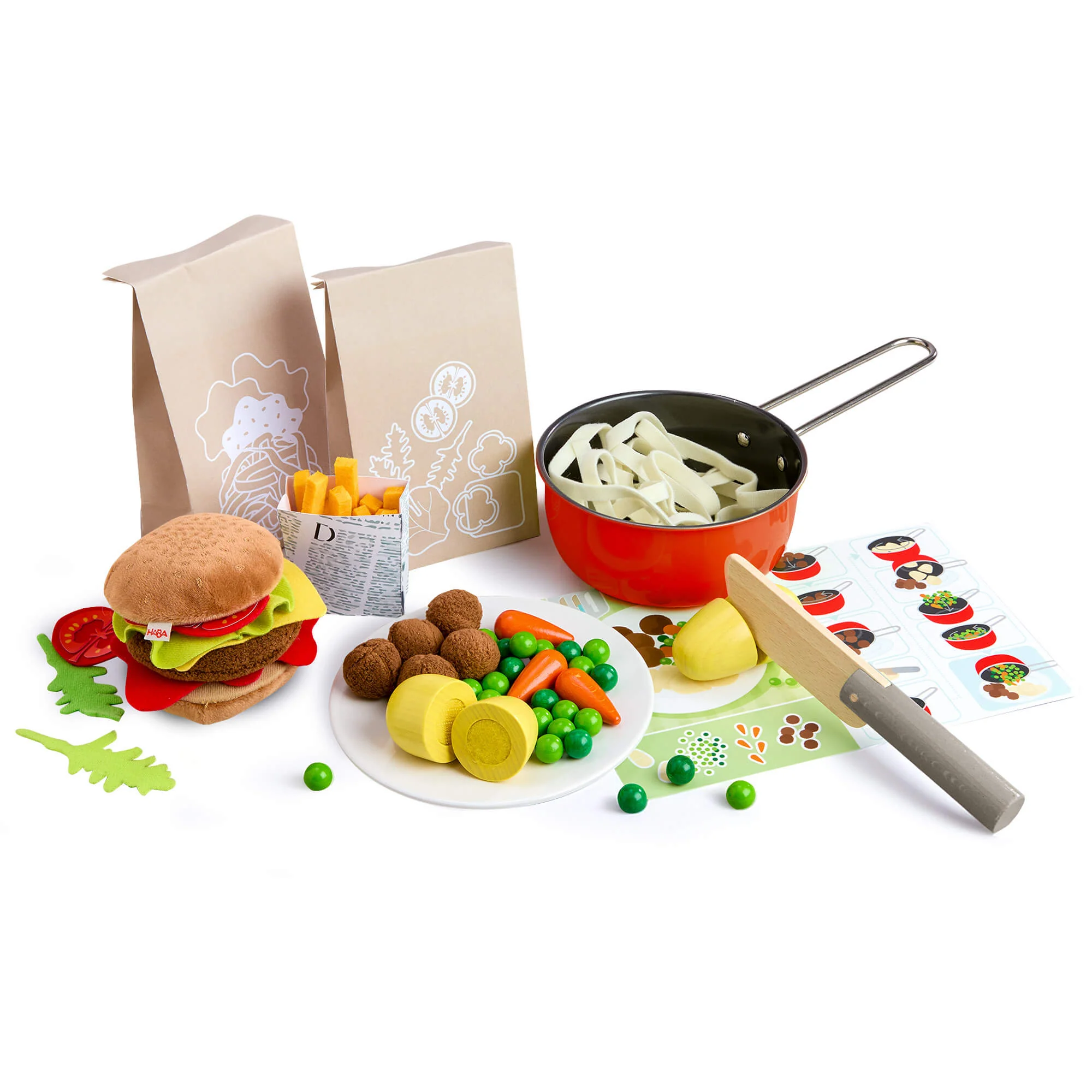 Creative Play Fresh Box Play Food Meal Kit with 90 Pieces and Recipe Cards