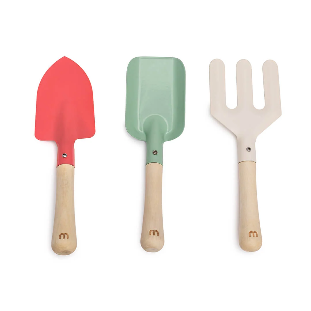 Miniland Kids Gardening Tool Set: Trowel, Scoop Shovel and Rake