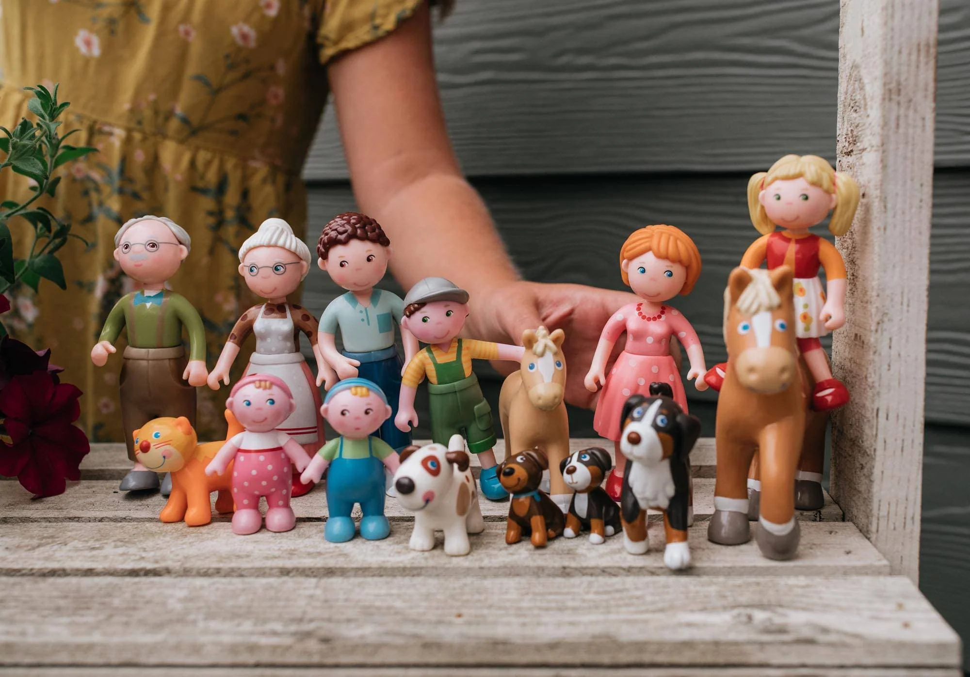 HABA Little Friends Mom Katrin Doll in Polka-Dot Dress
