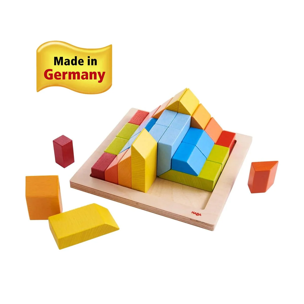 Creative Stones 3D Wooden Arranging Blocks Game with Template Cards