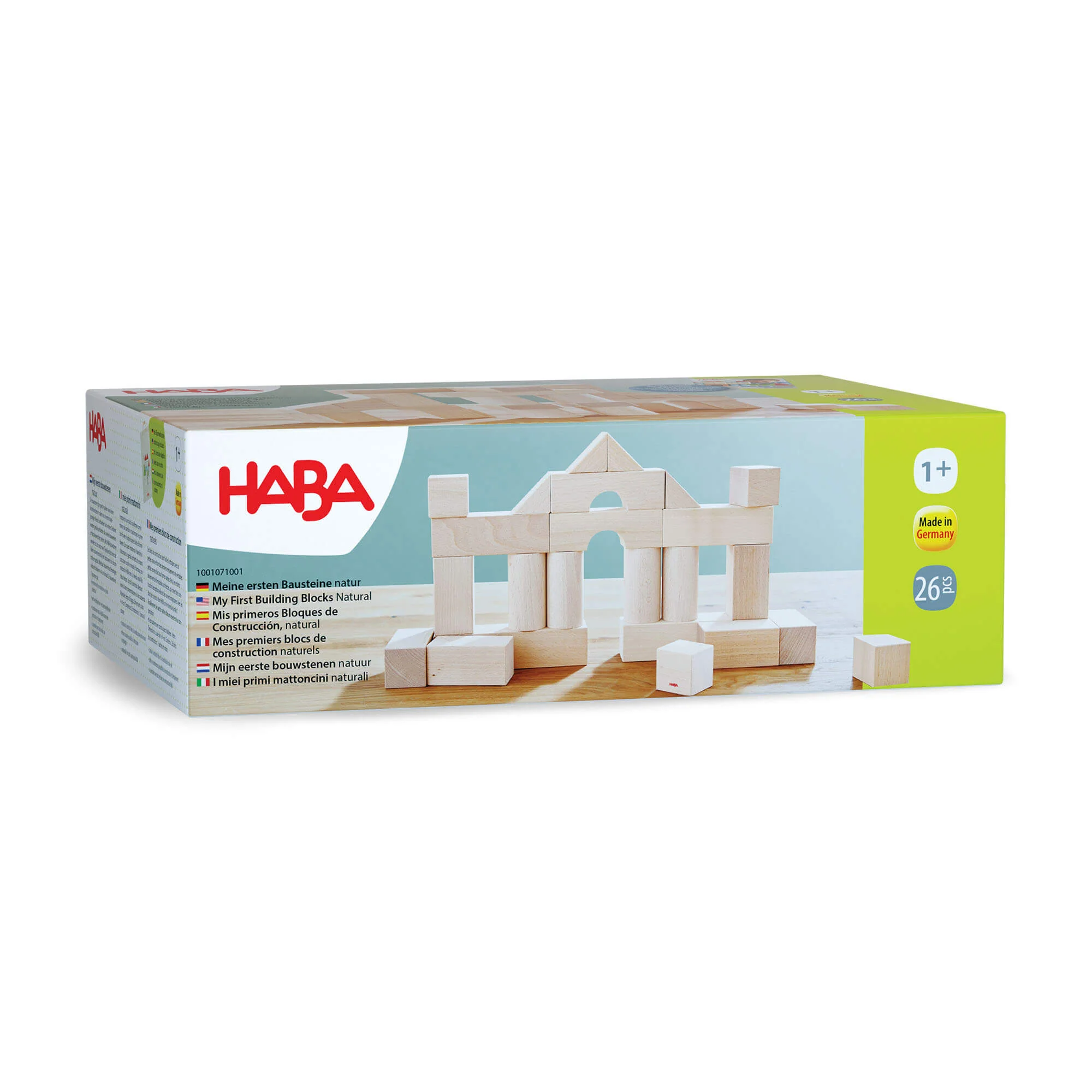 HABA Basic Building Blocks 26 Piece Starter Set in Solid Beech Wood