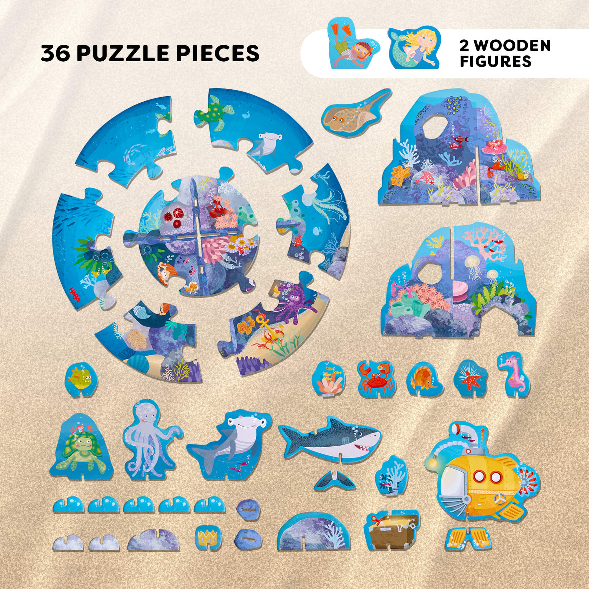 3D Puzzle Play World – Underwater Seascape Set