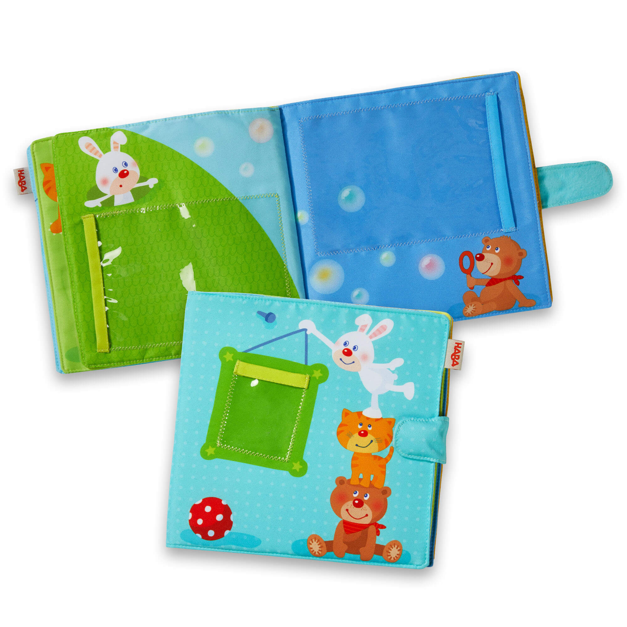 Playmates Soft Fabric Baby Photo Album for Eight 4x6 Photos