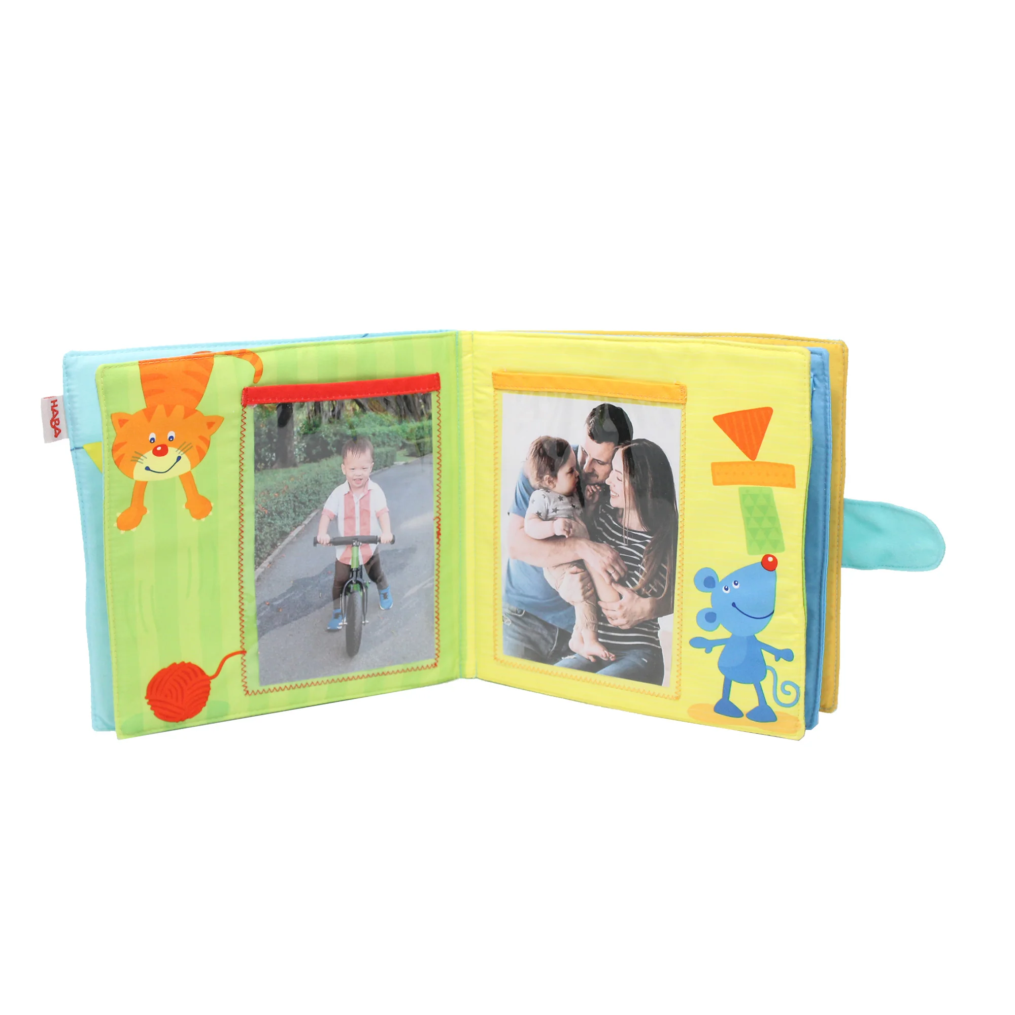 Playmates 柔软布艺婴儿相册，可放八张 4x6 照片