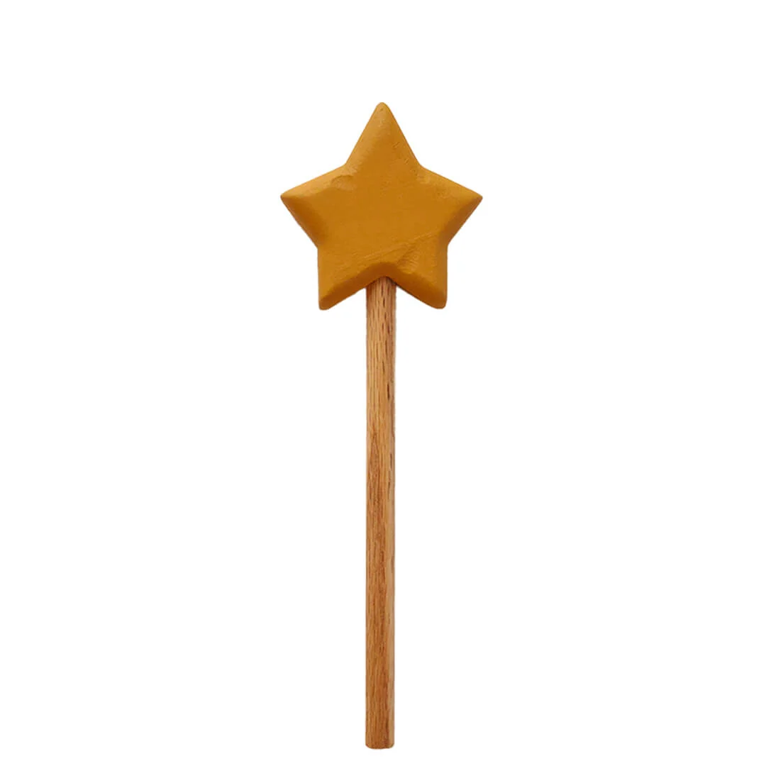 Wooden Star Wand for Dress-Up and Storytelling