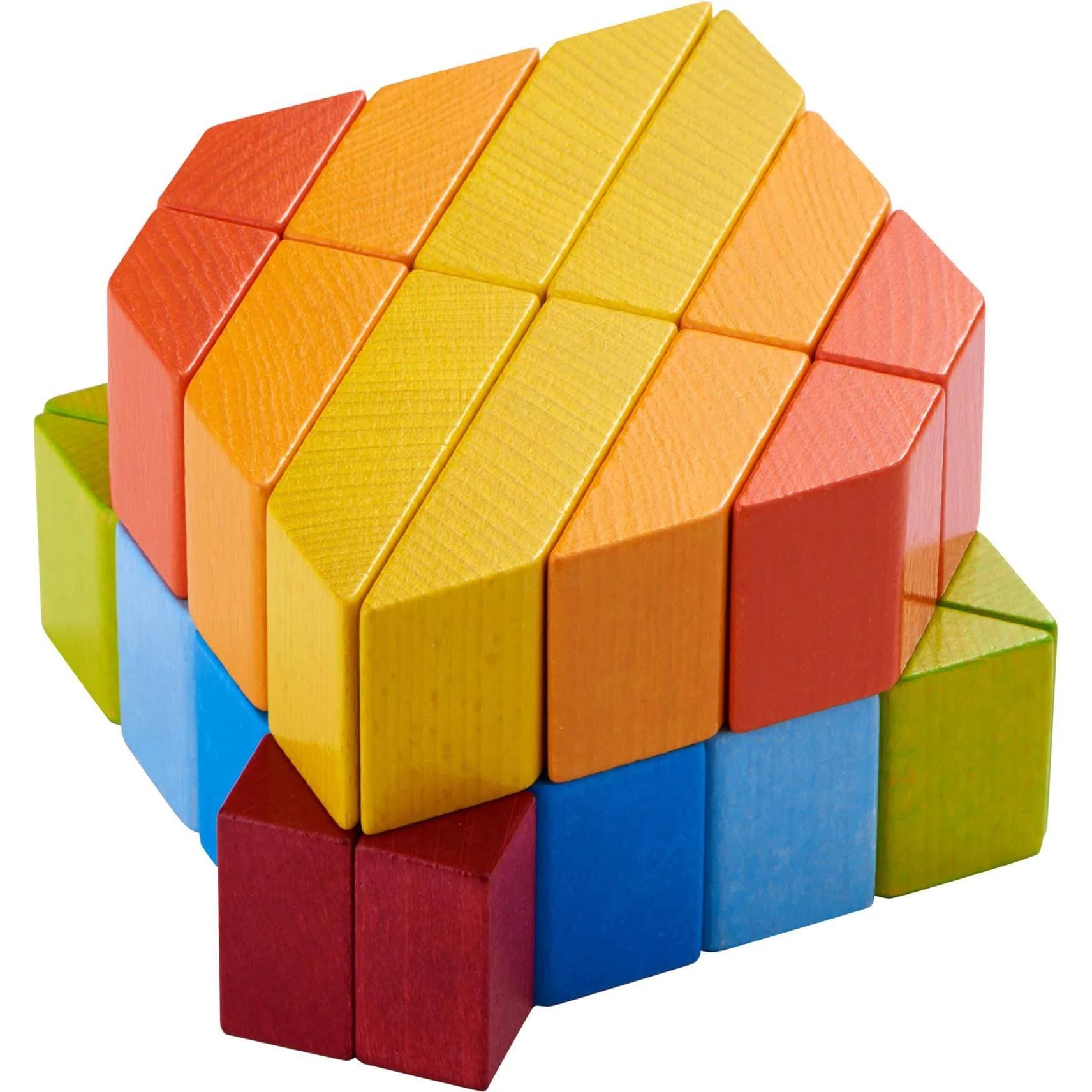 Creative Stones 3D Wooden Arranging Blocks Game with Template Cards