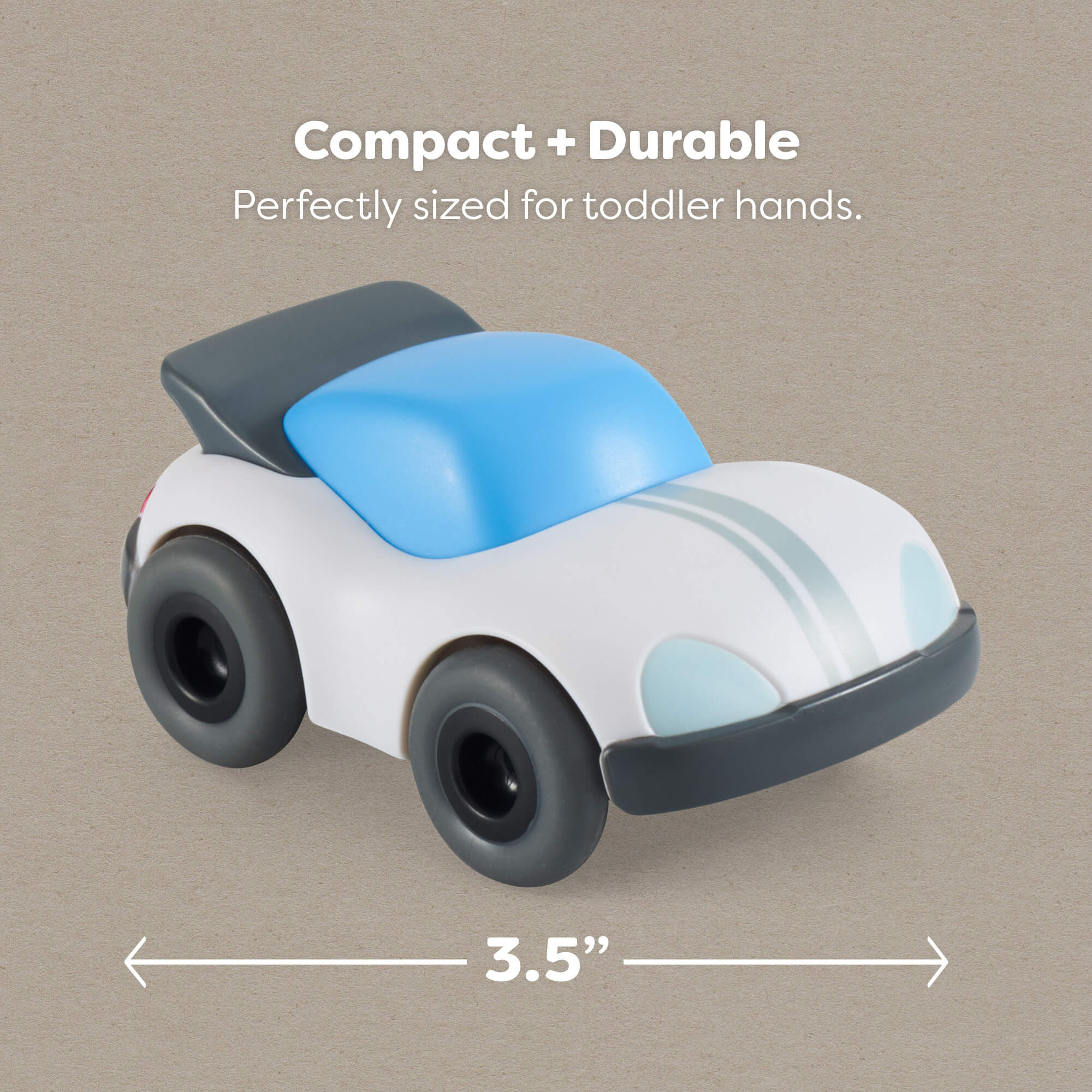 HABA Cars 白色 Speedster 赛车，带惯性马达