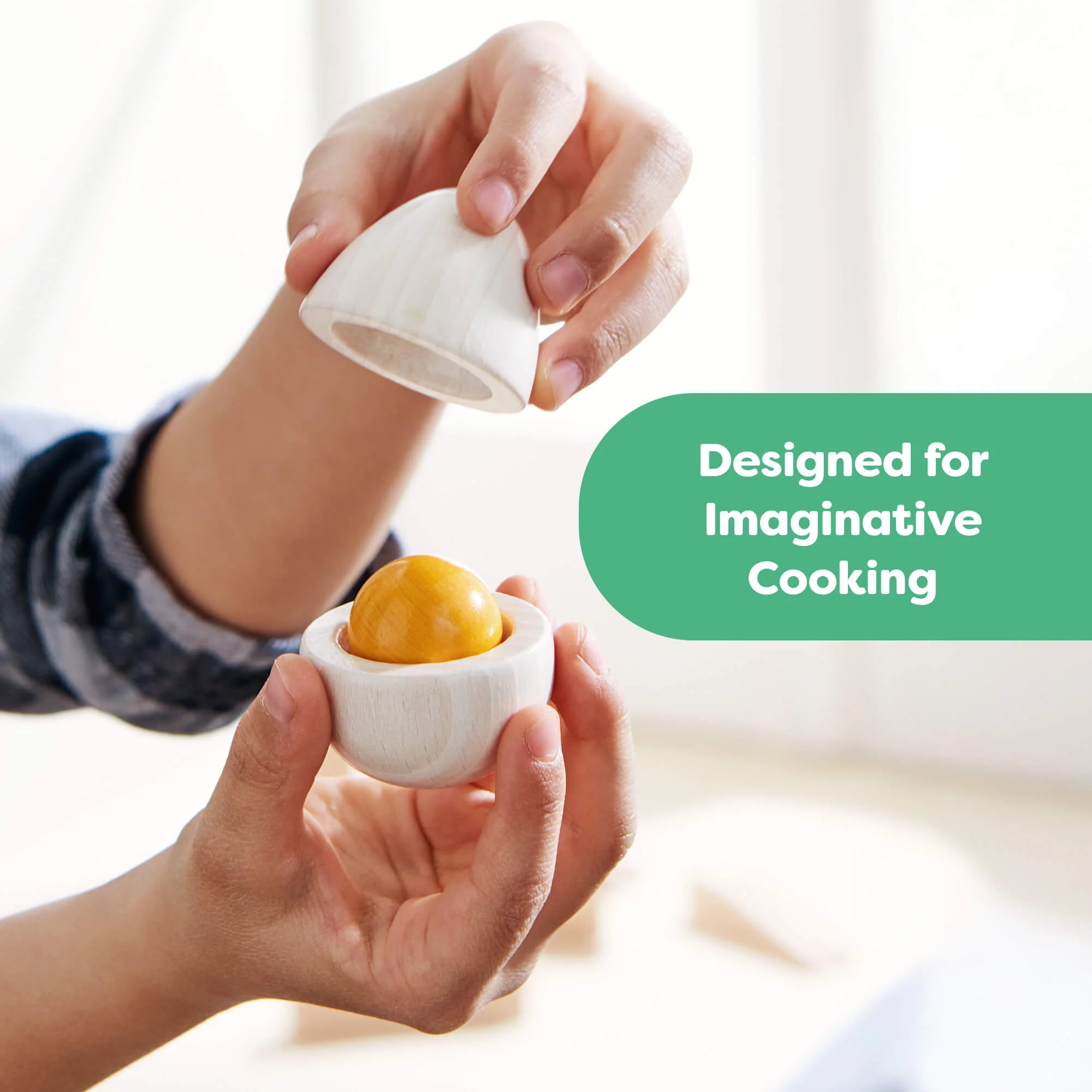 Creative Play Wooden Eggs Play Food Set with Carton
