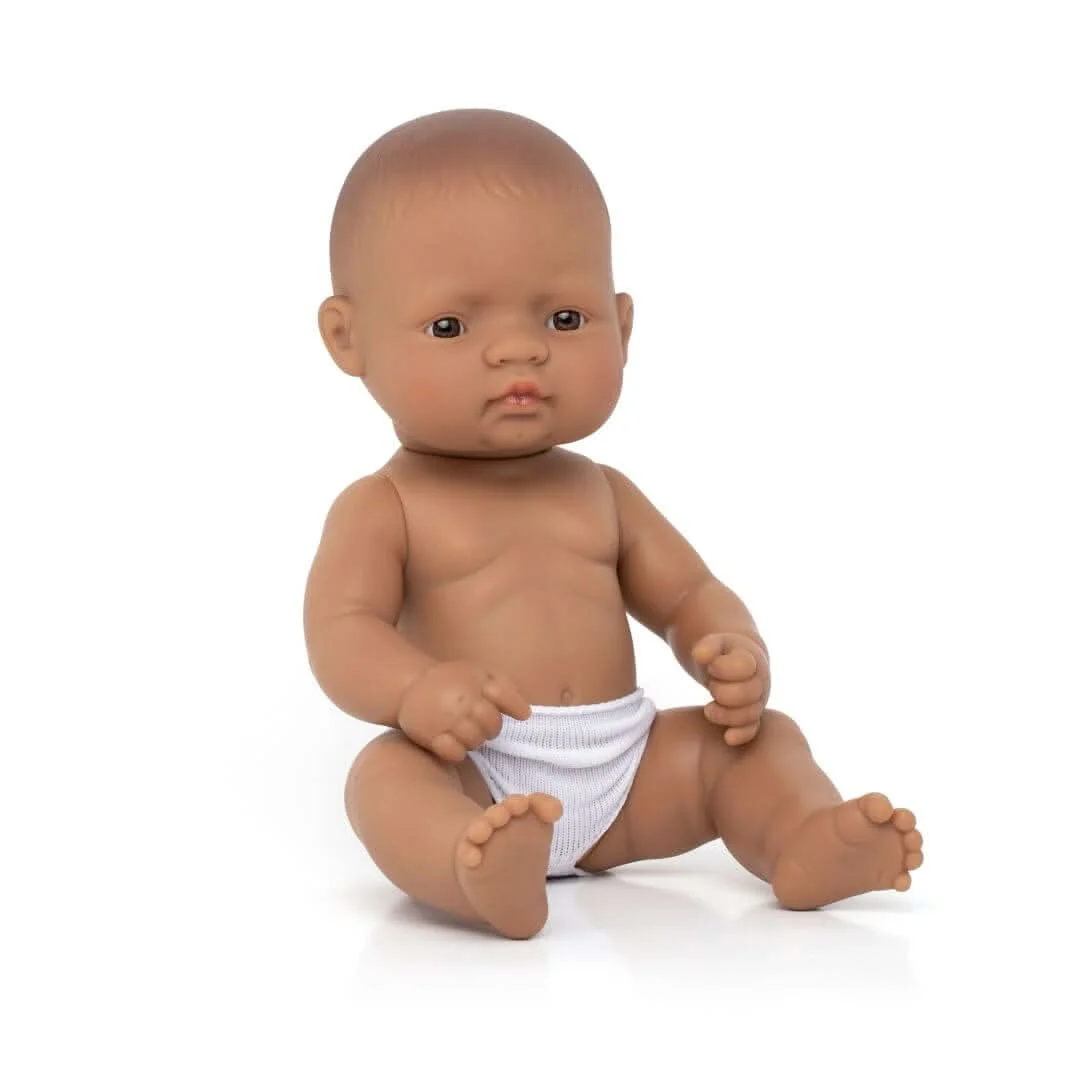 Miniland Realistic Baby Girl Doll 12 5/8 Inch for Toddlers