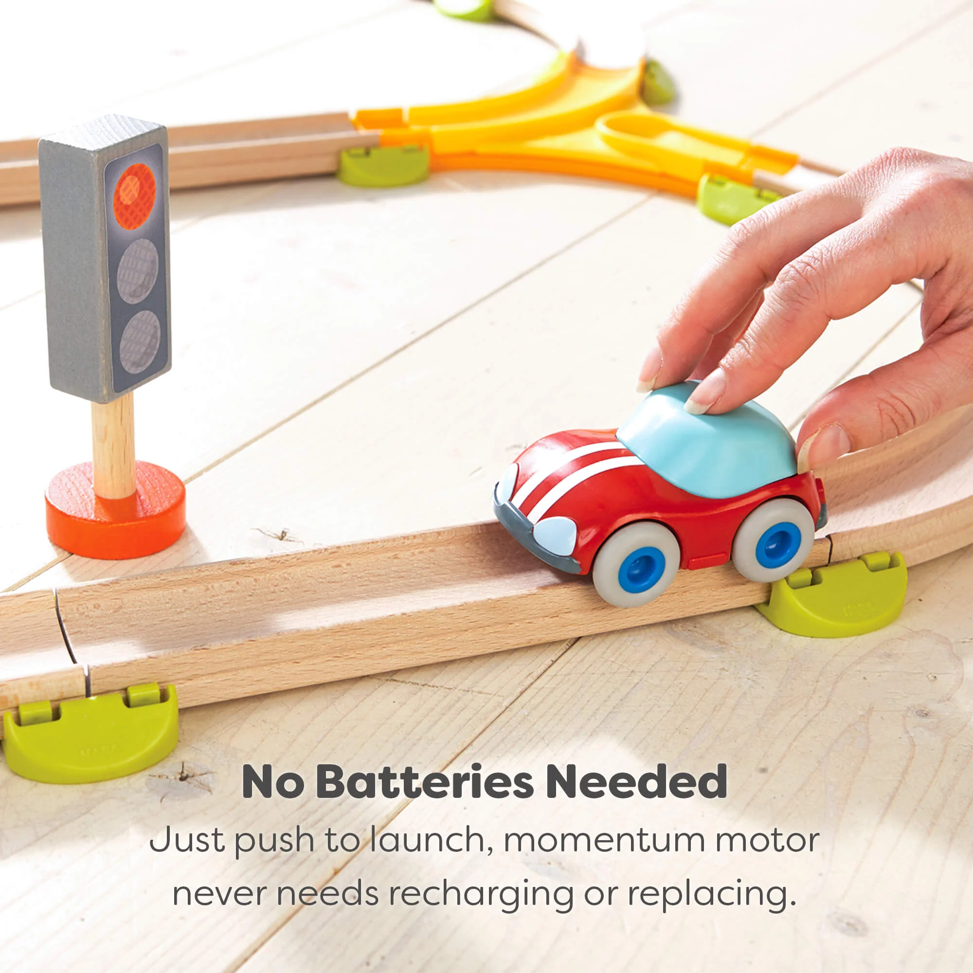 HABA Cars Red Speedster with Momentum Motor for Toddlers