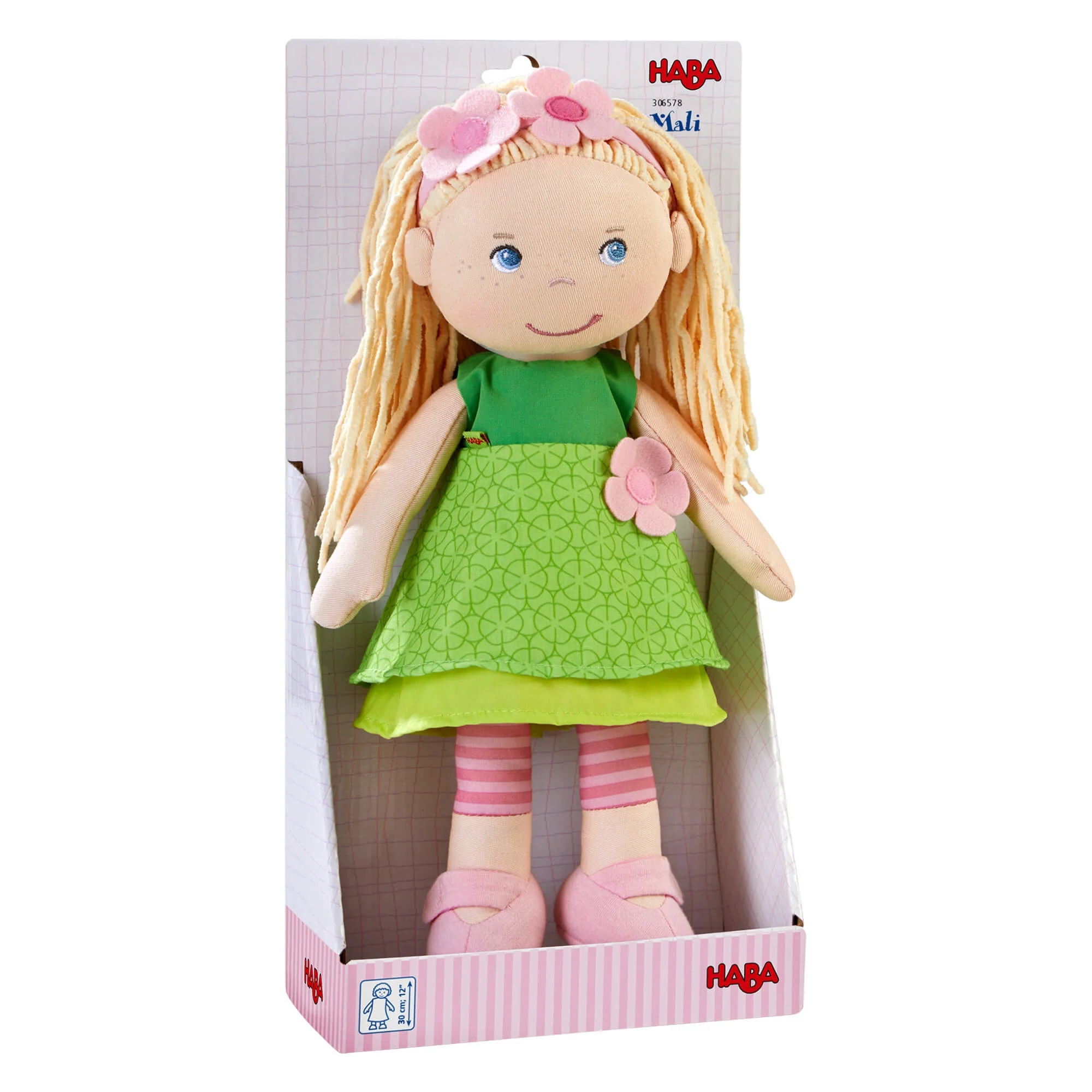 Soft 12" Doll Mali with Blonde Chenille Hair