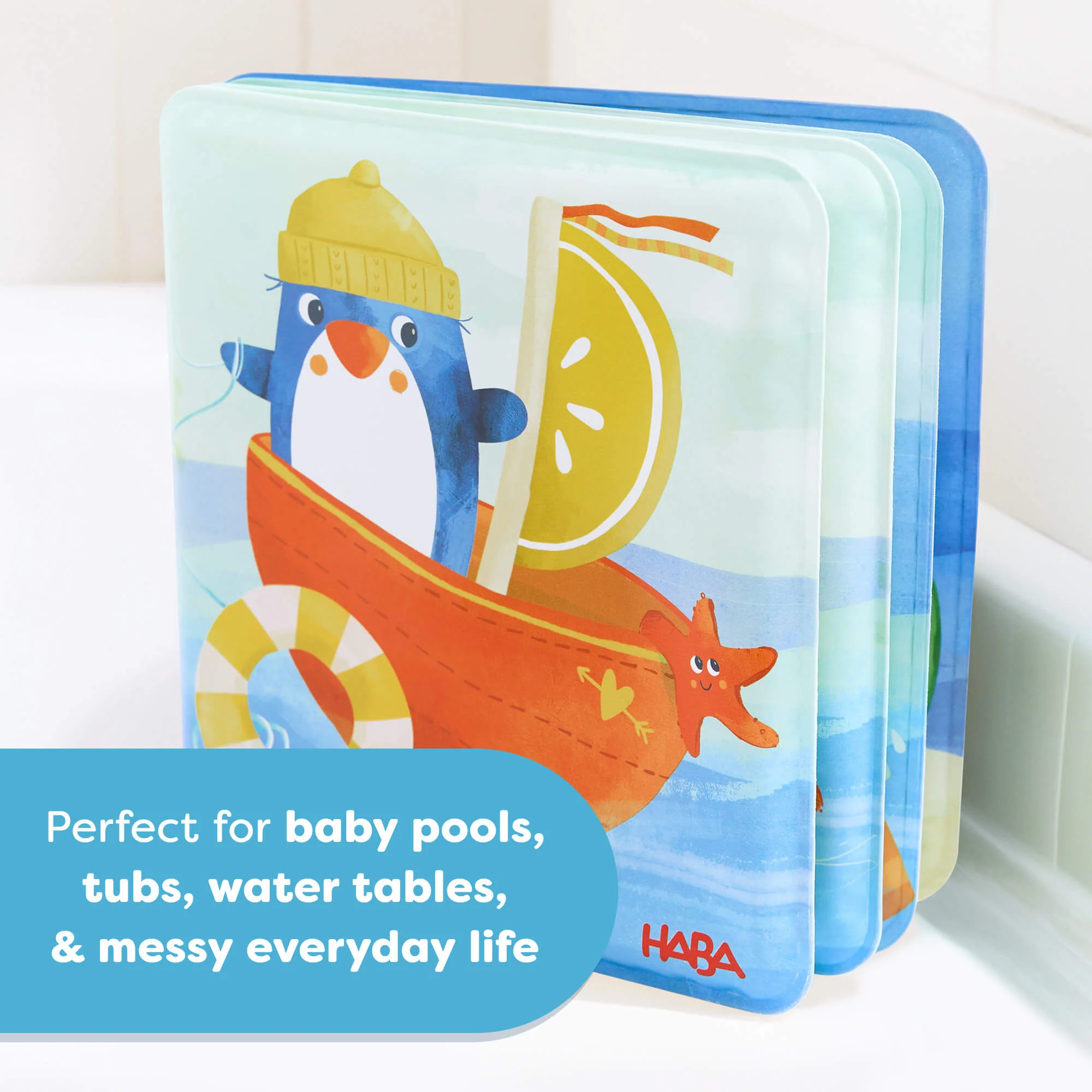 企鹅洗澡书（带发声器，适合浴缸和泳池戏水）