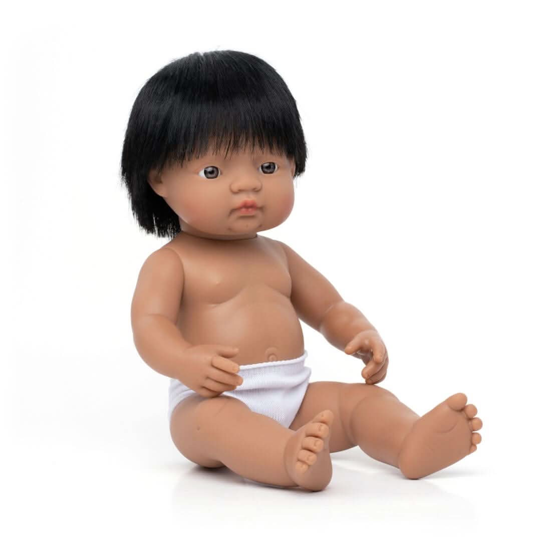 Miniland Realistic Boy Doll 15 Inch with Movable Limbs